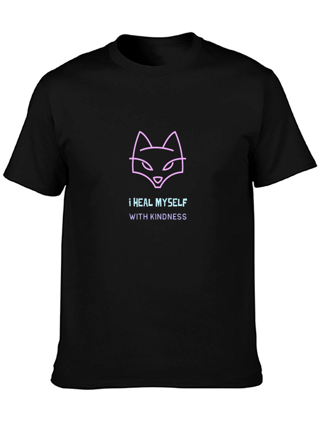 Kindness Heals T-Shirt -  Unique Neon Fox Design