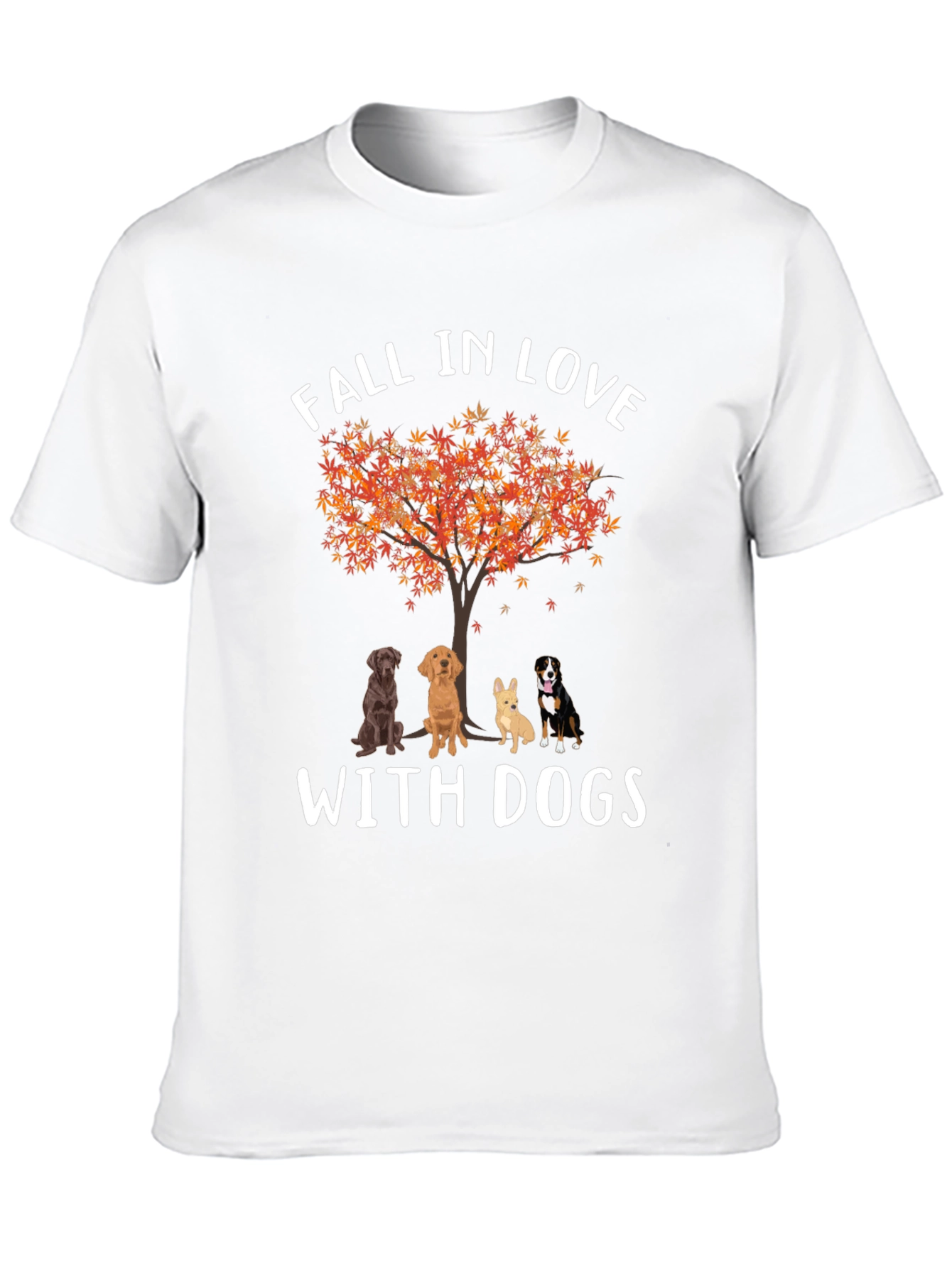 Fall in Love with Dogs Graphic T-Shirt