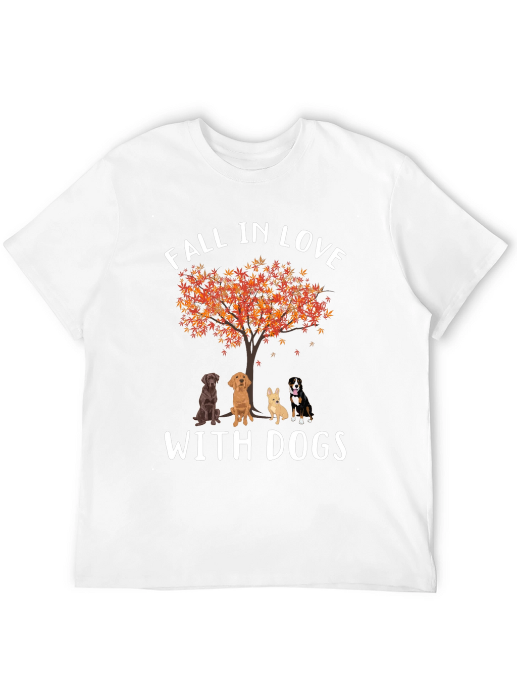 Fall in Love with Dogs Graphic T-Shirt