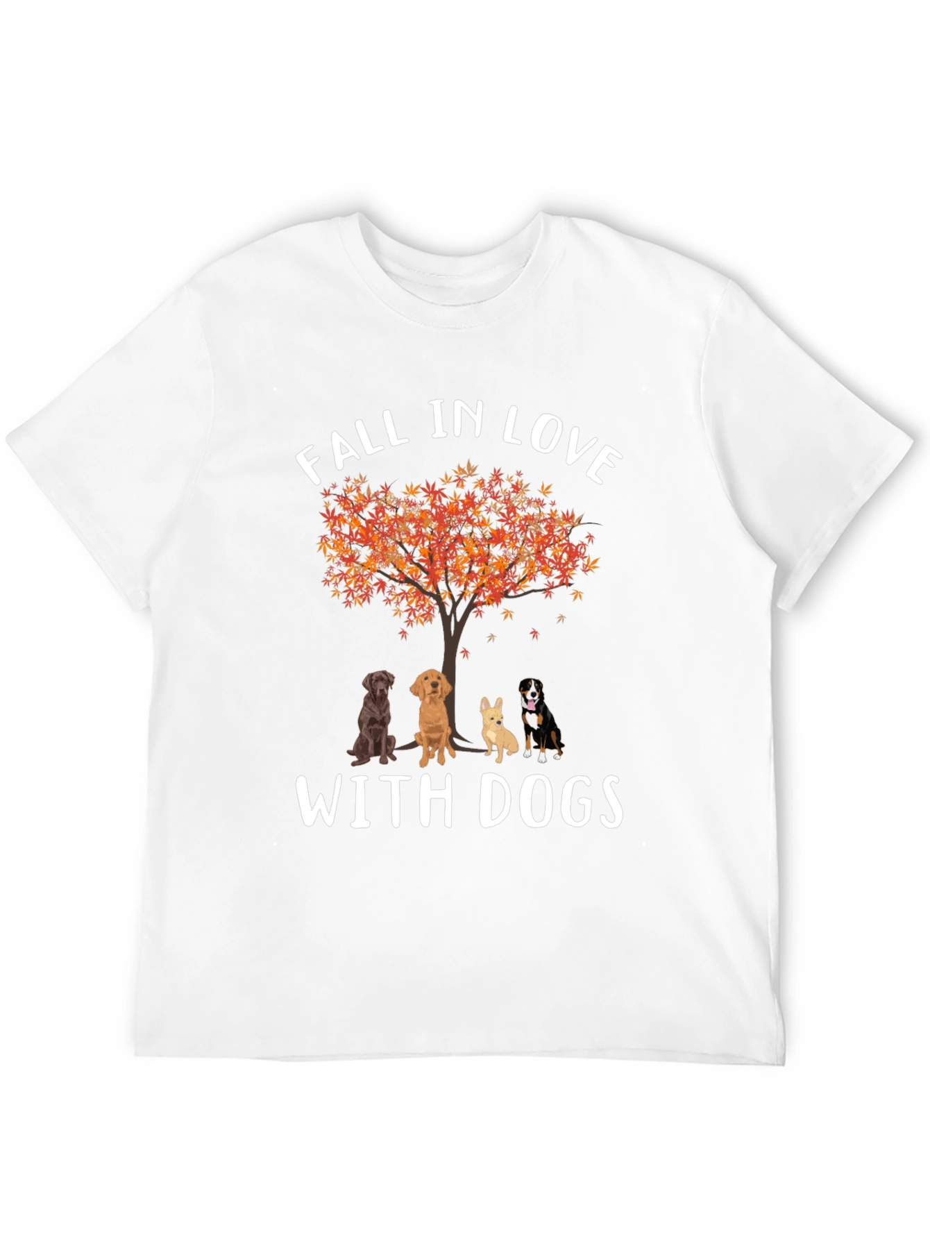 Fall in Love with Dogs Graphic T-Shirt