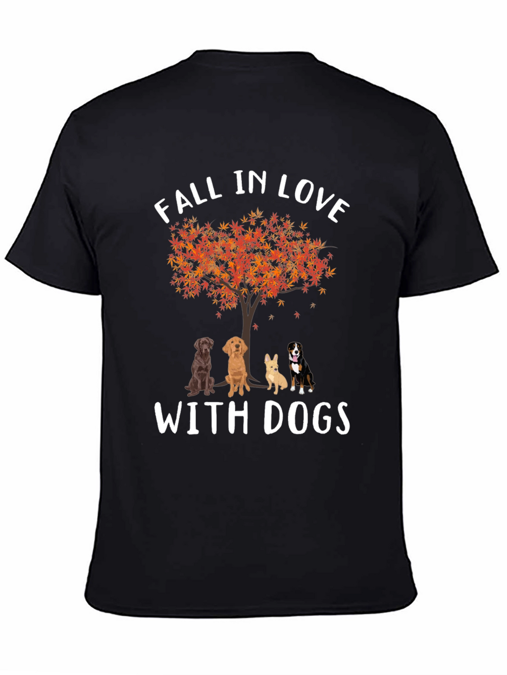 Fall in Love with Dogs Graphic T-Shirt