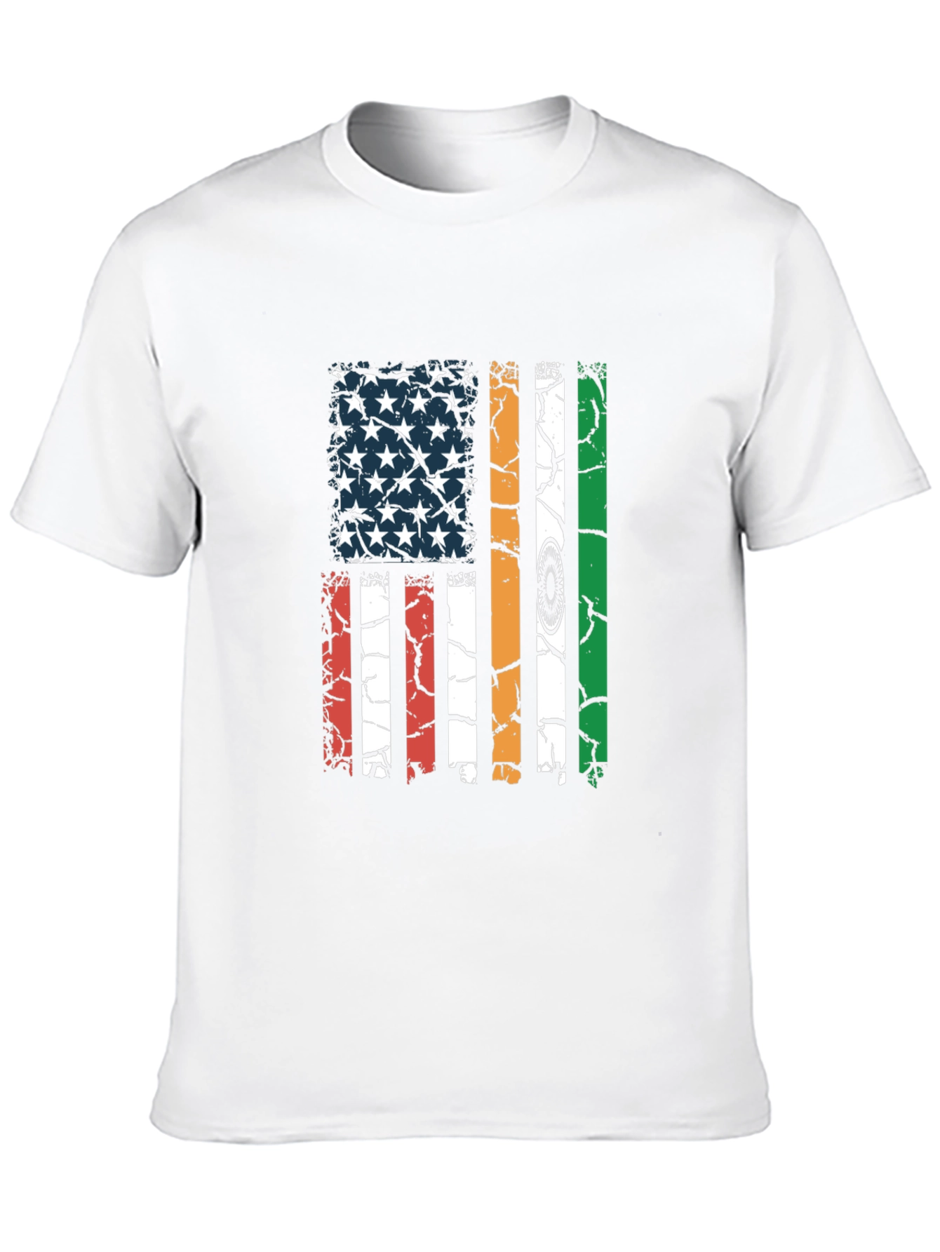 USA India Flag Graphic T-Shirt