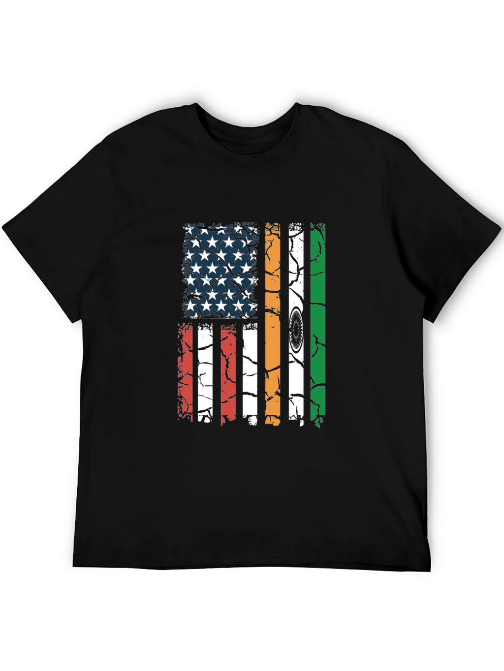 USA India Flag Graphic T-Shirt