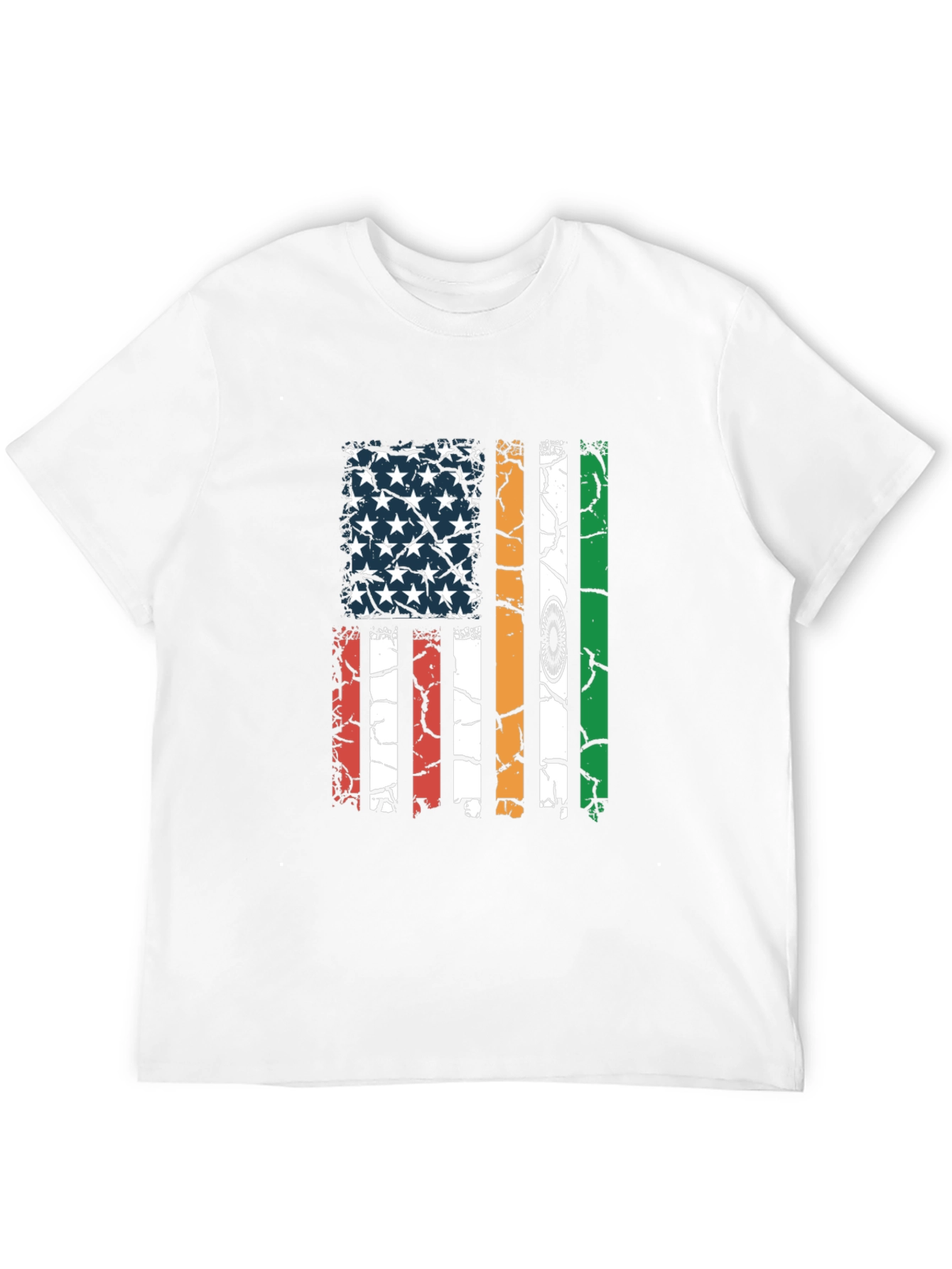 USA India Flag Graphic T-Shirt