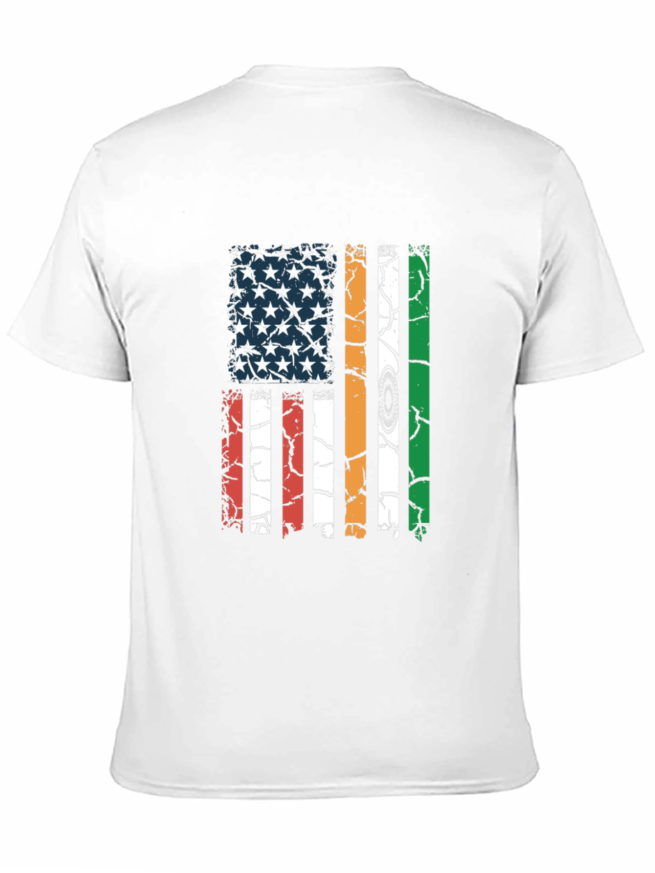 USA India Flag Graphic T-Shirt