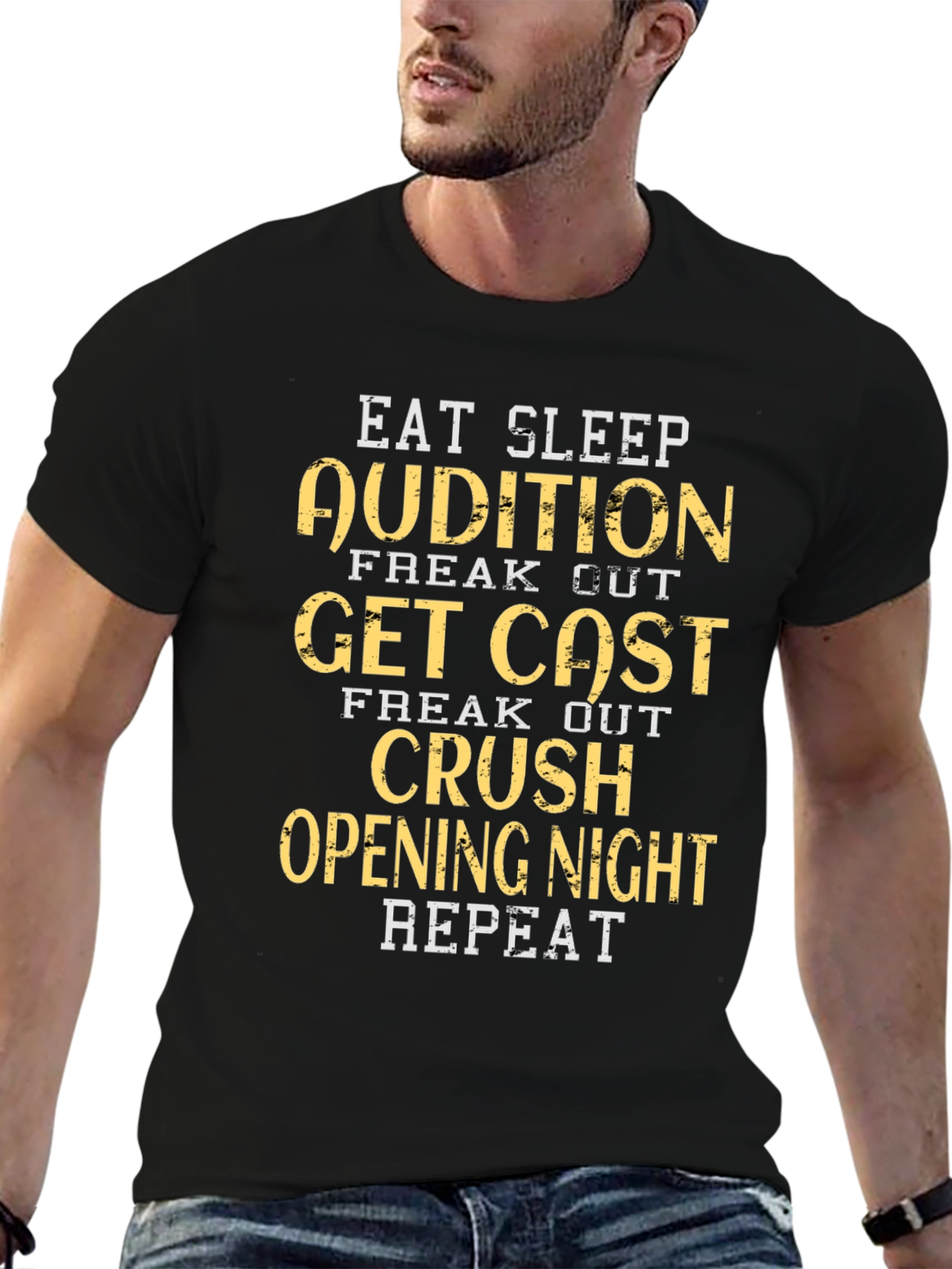 Eat Sleep Audition Graphic Tee - Black