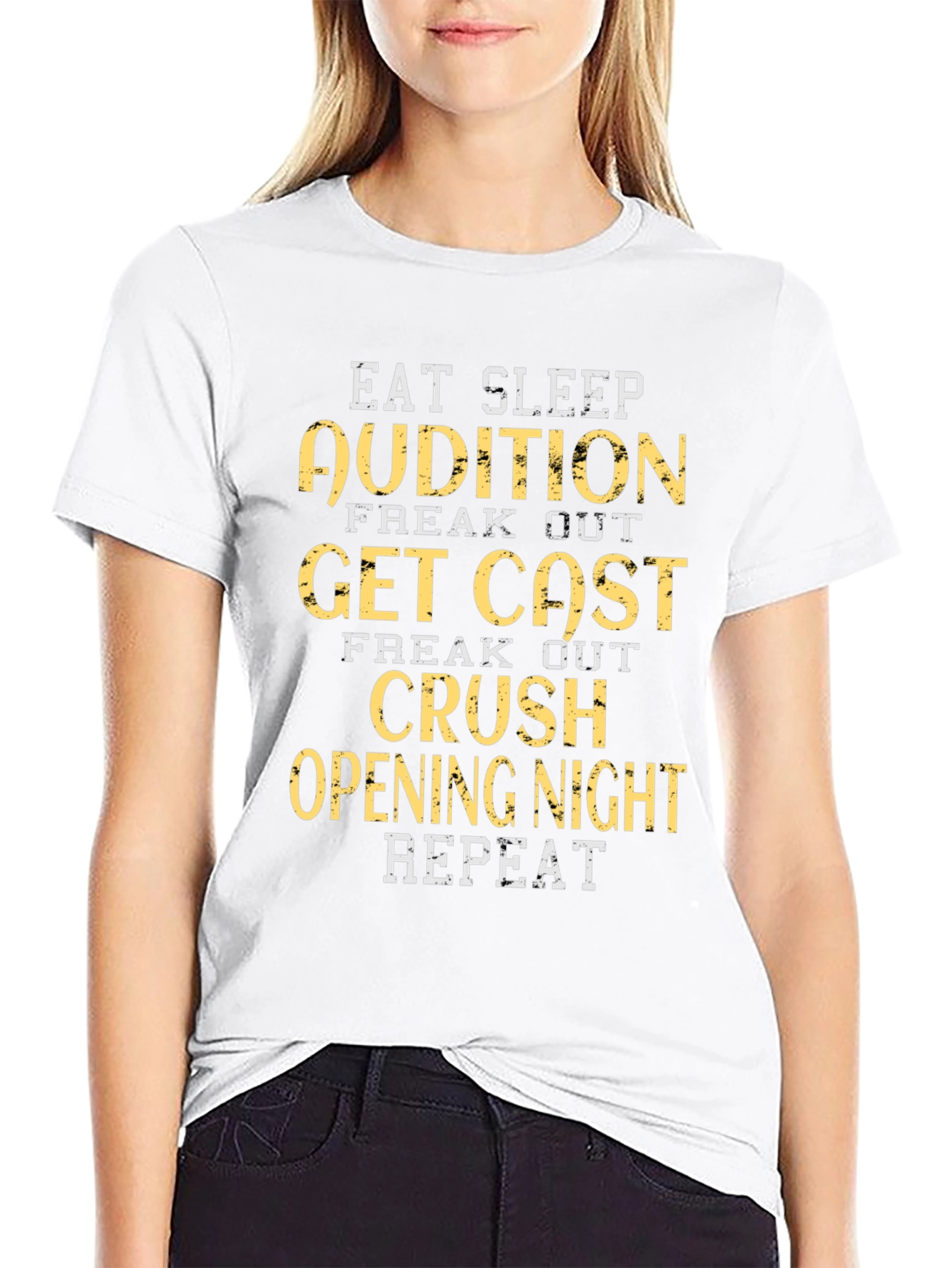Eat Sleep Audition Graphic Tee - Black