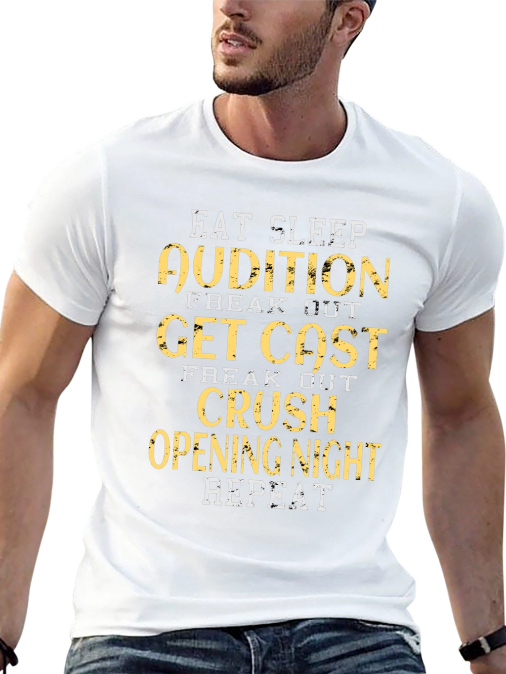 Eat Sleep Audition Graphic Tee - Black