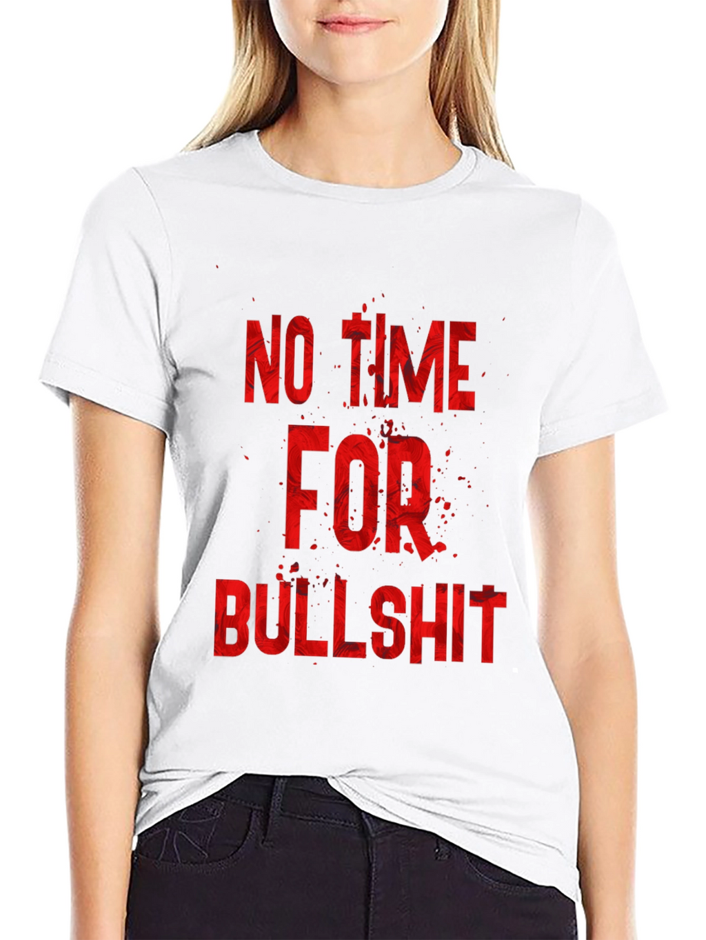 No Time For Bullshit Graphic Tee - Black