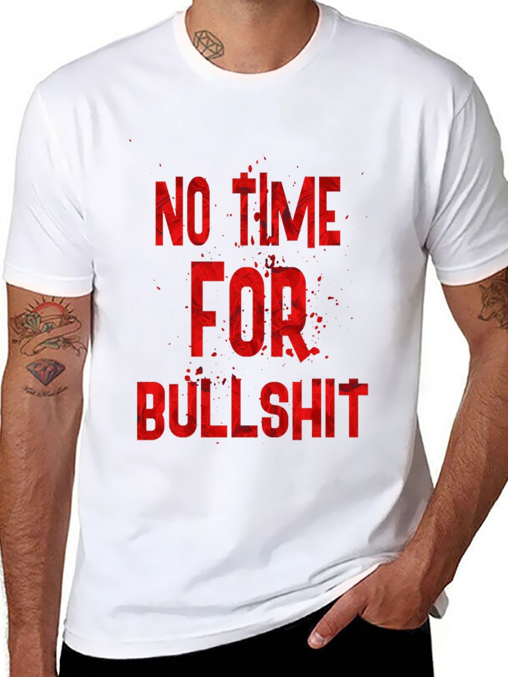 No Time For Bullshit Graphic Tee - Black