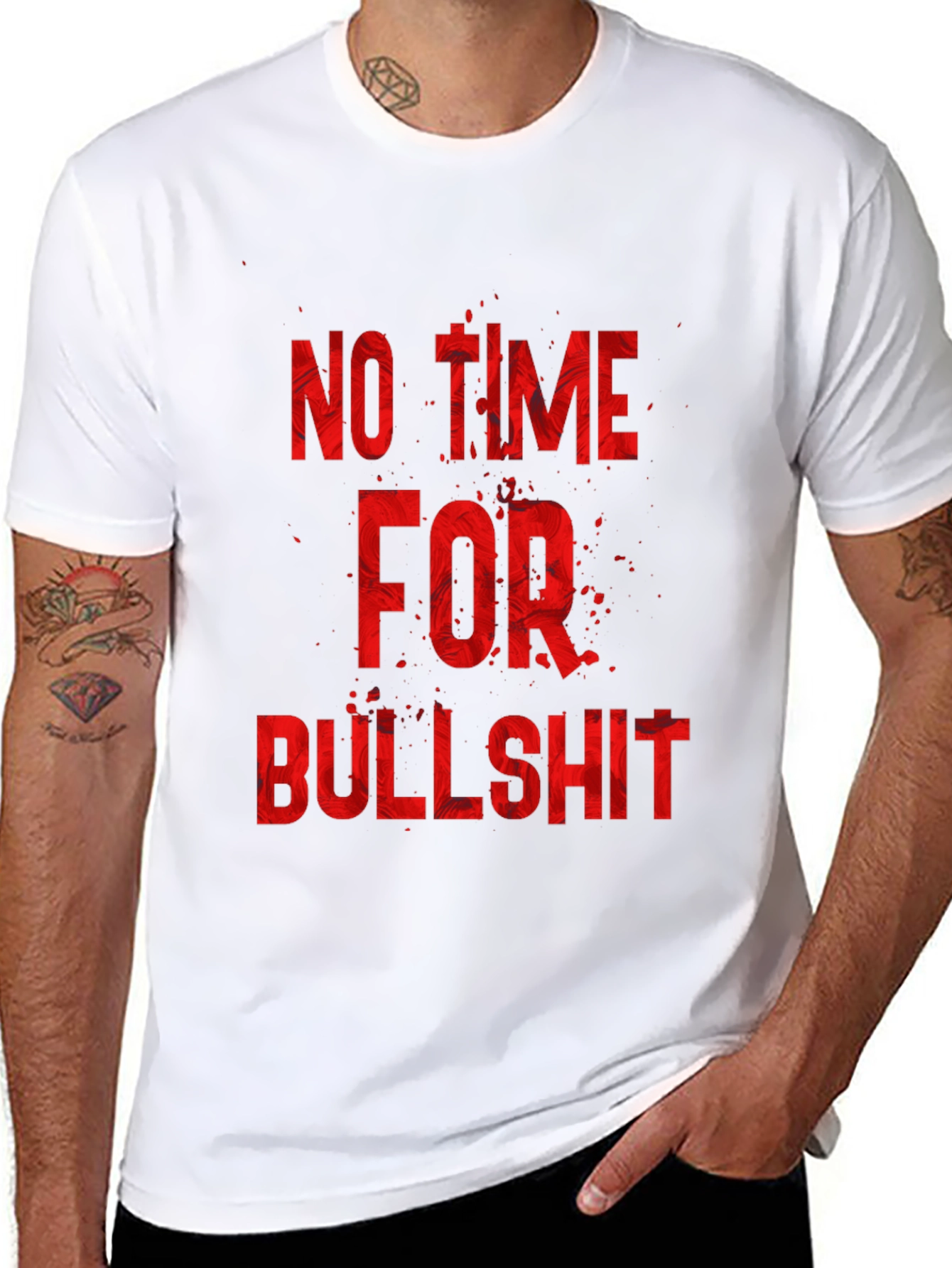 No Time For Bullshit Graphic Tee - Black