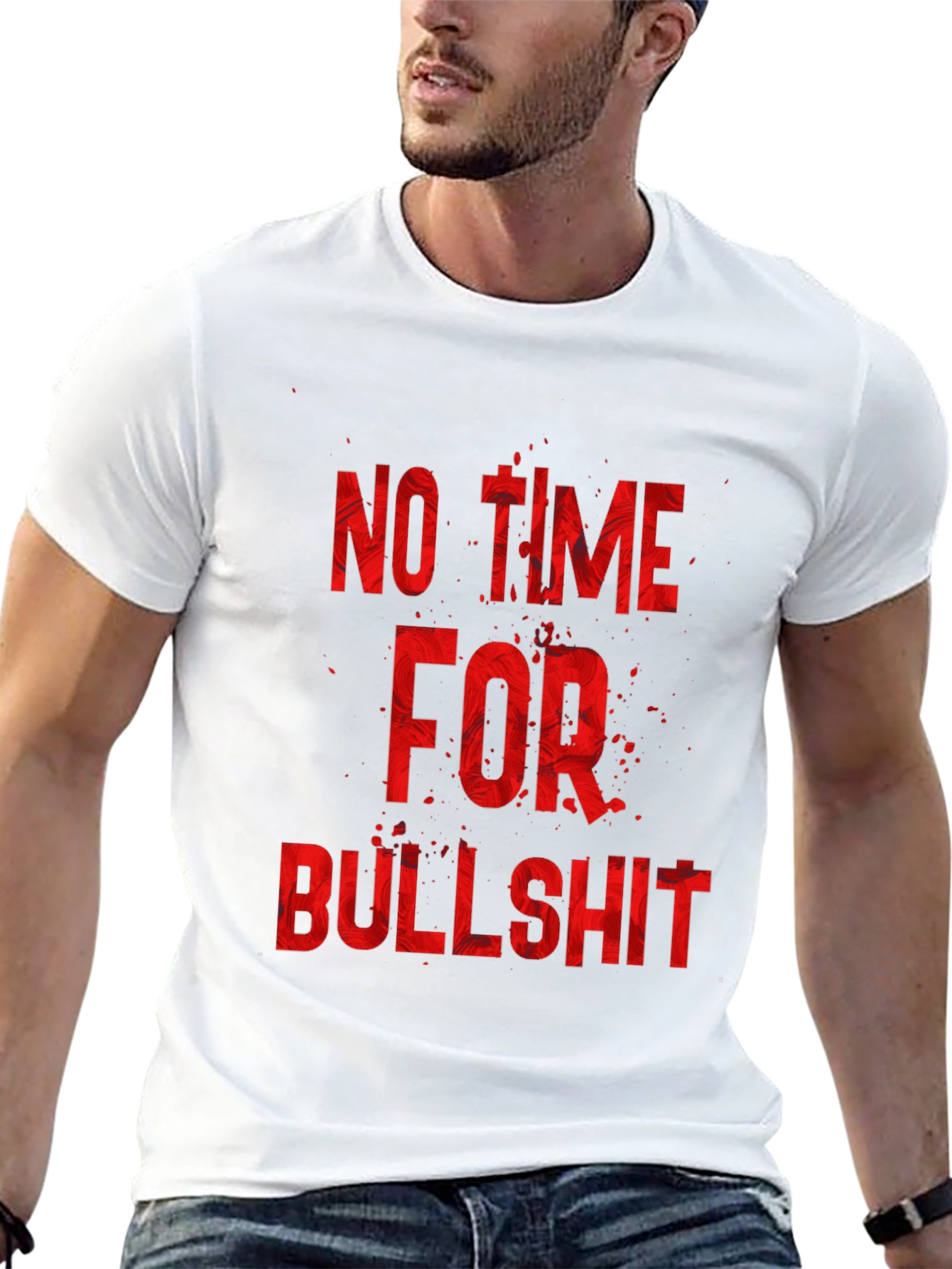 No Time For Bullshit Graphic Tee - Black