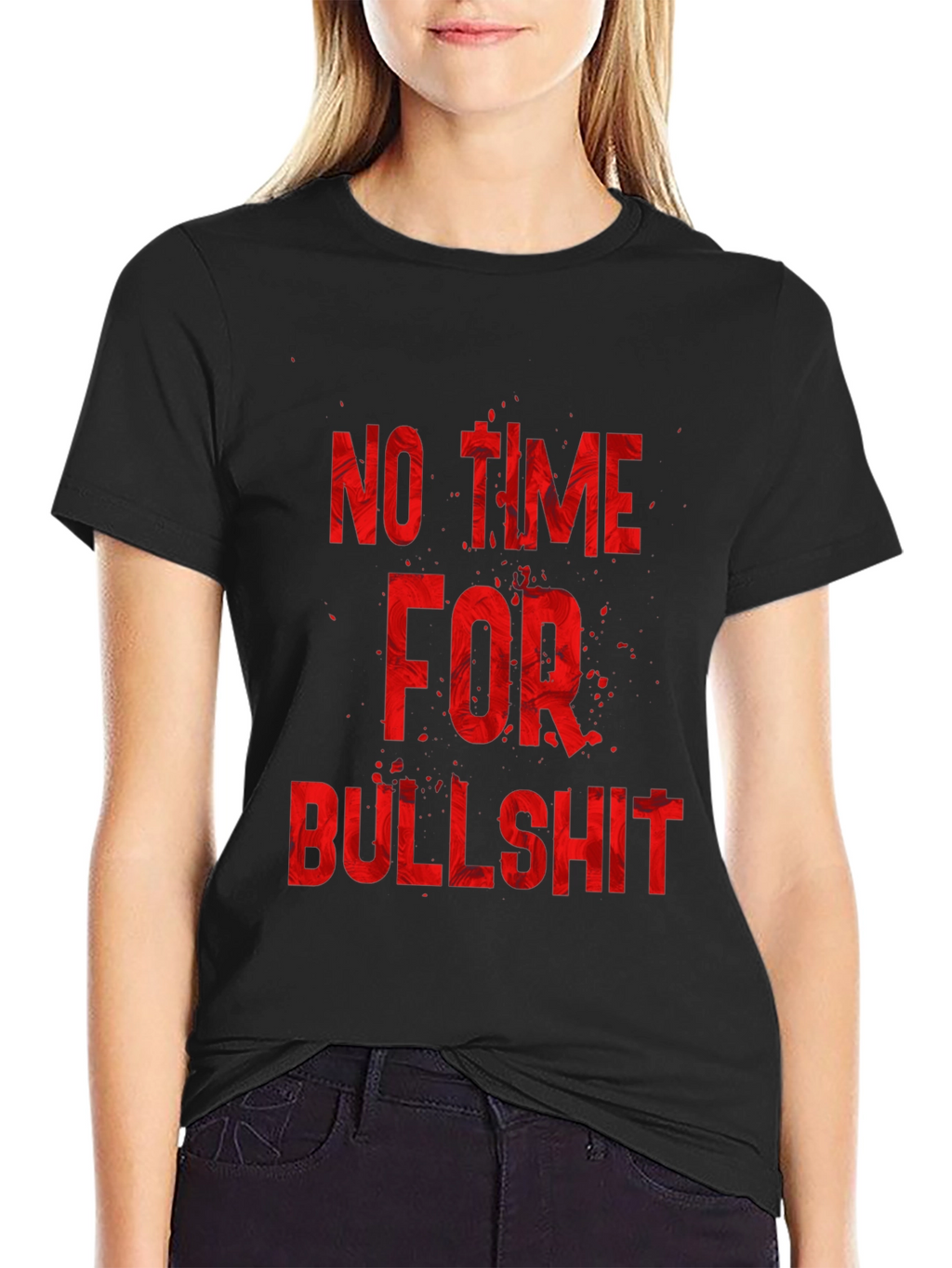 No Time For Bullshit Graphic Tee - Black