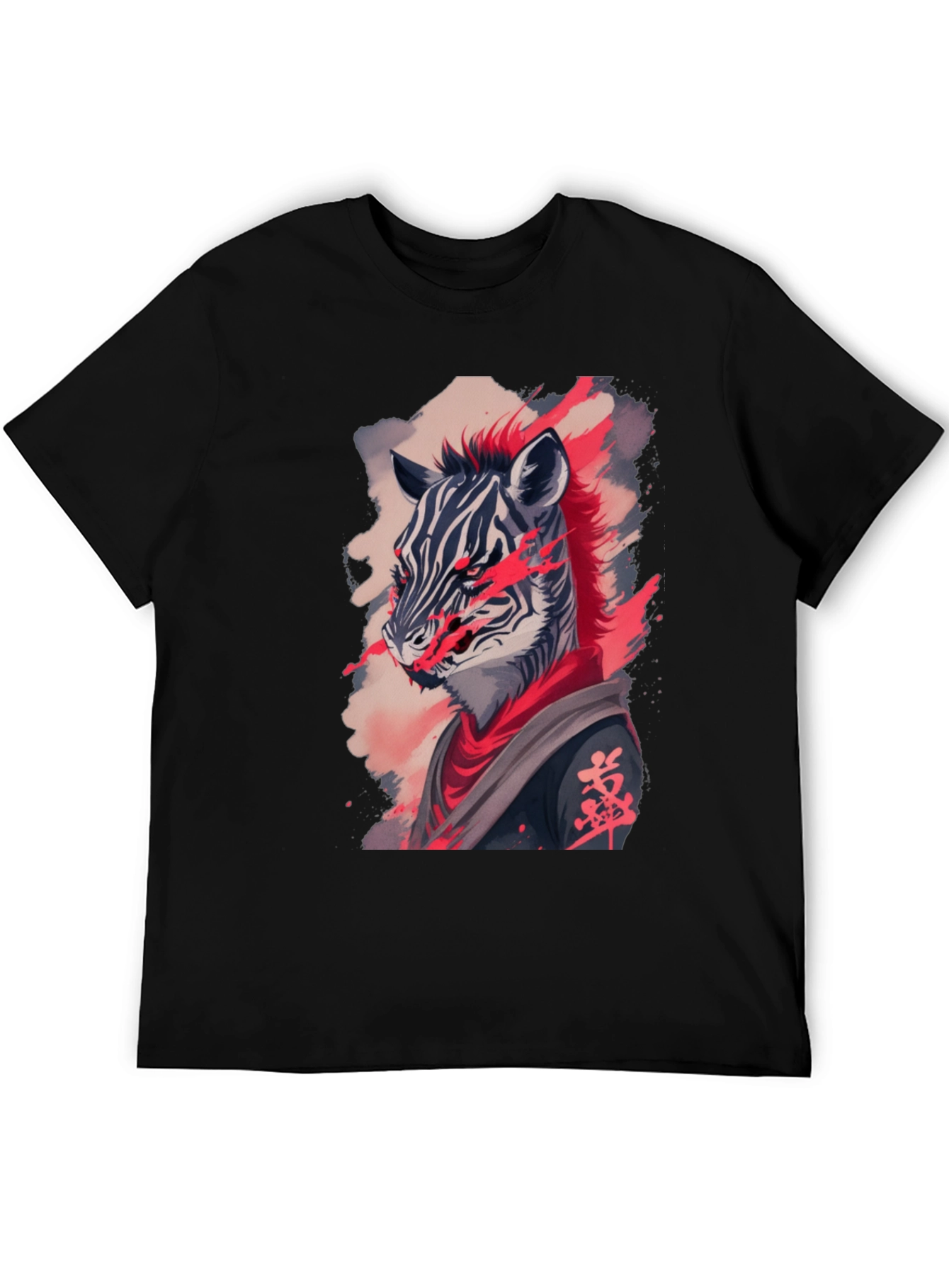 Zebra Samurai Graphic T-Shirt - Unique Animal Warrior Design