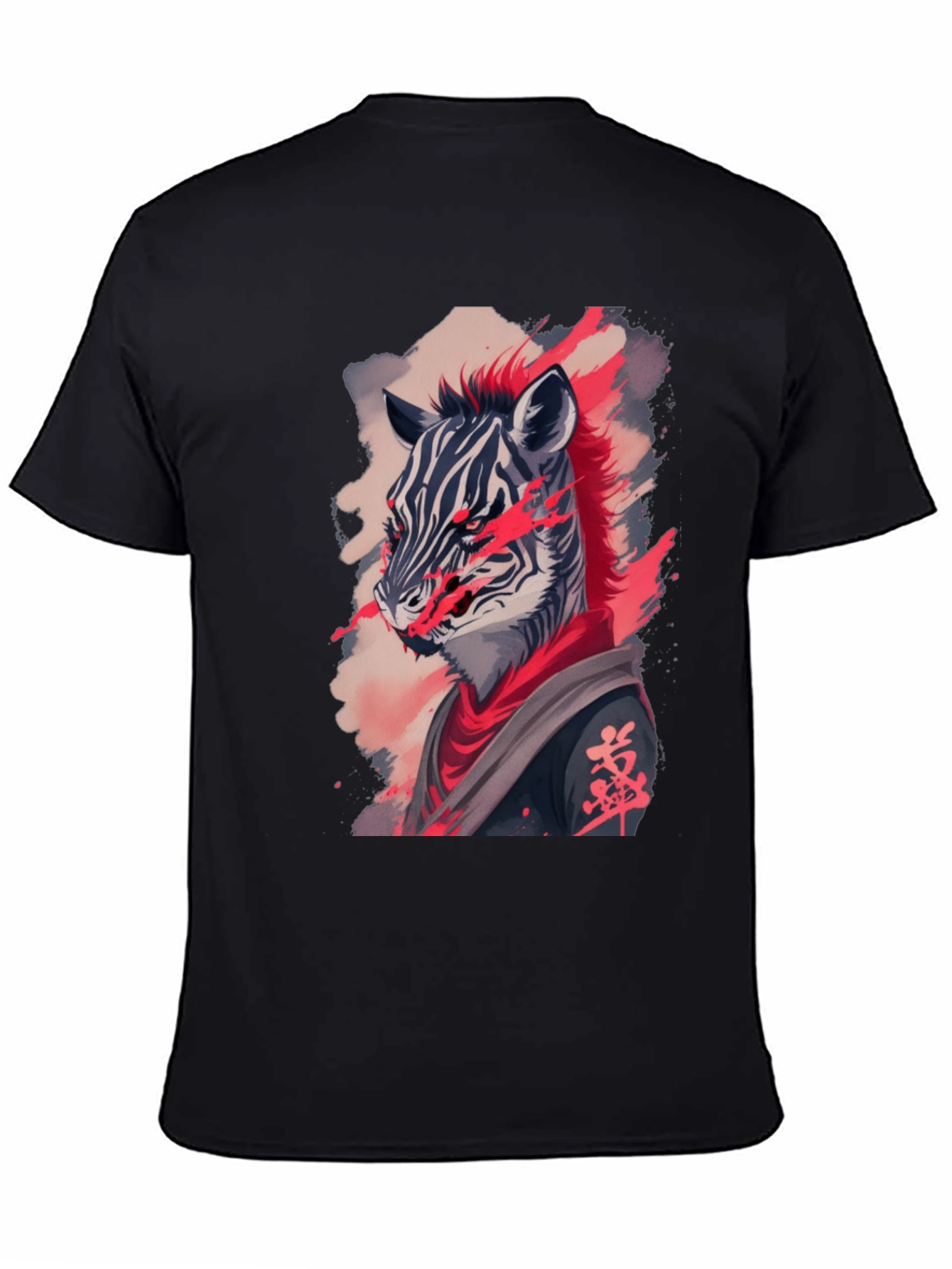 Zebra Samurai Graphic T-Shirt - Unique Animal Warrior Design