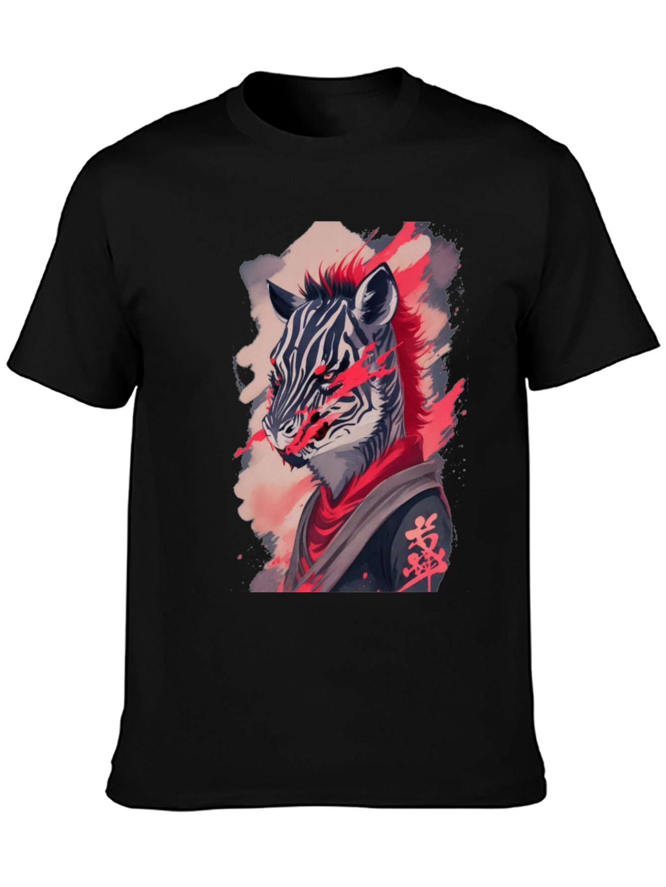 Zebra Samurai Graphic T-Shirt - Unique Animal Warrior Design