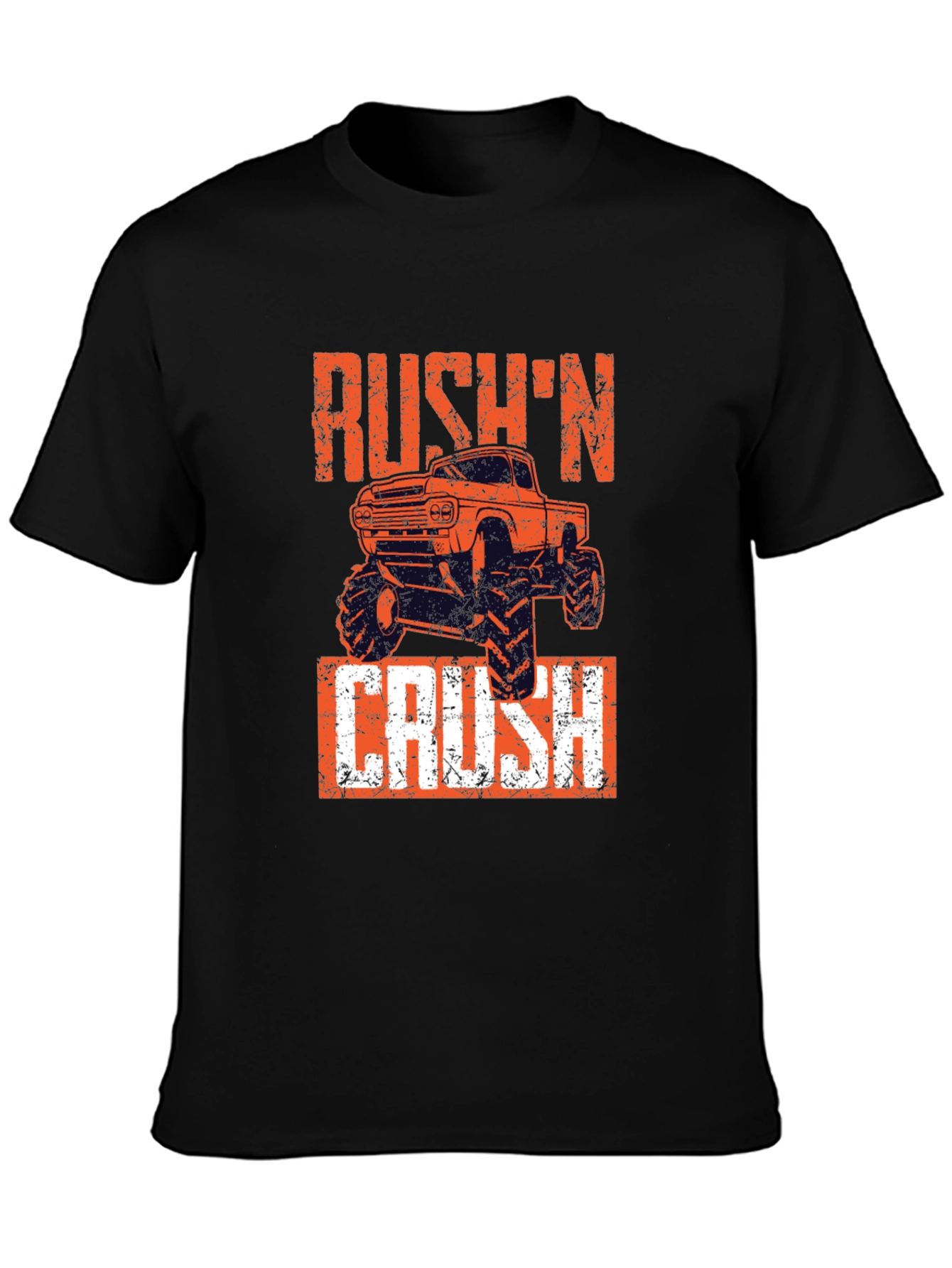 Rushn Crush Monster Truck Graphic Tee - Black
