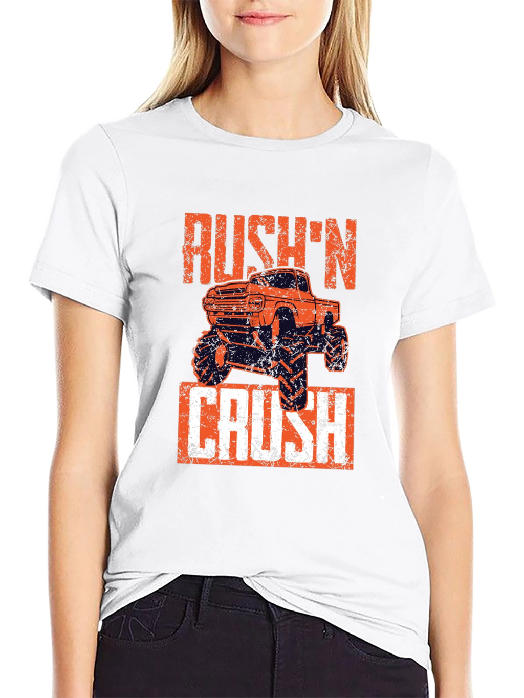 Rushn Crush Monster Truck Graphic Tee - Black