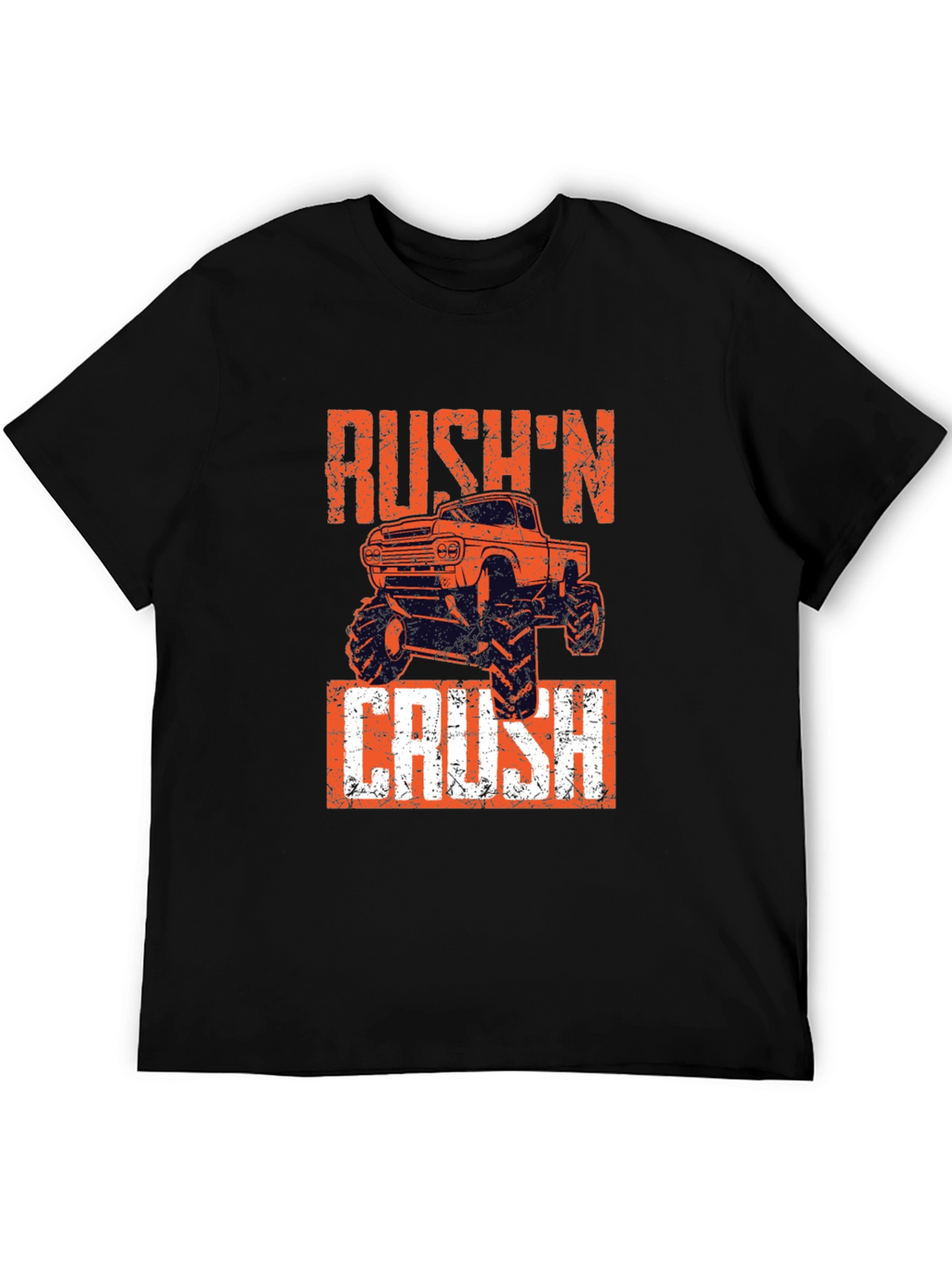 Rushn Crush Monster Truck Graphic Tee - Black