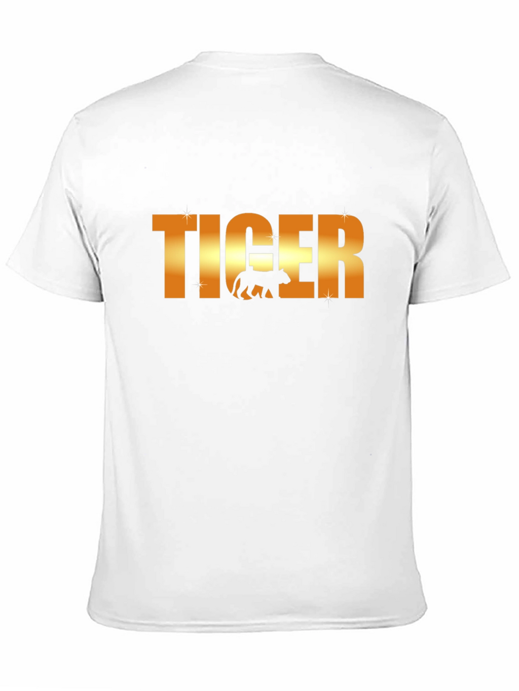 Tiger Graphic T-Shirt - Gold Text Design