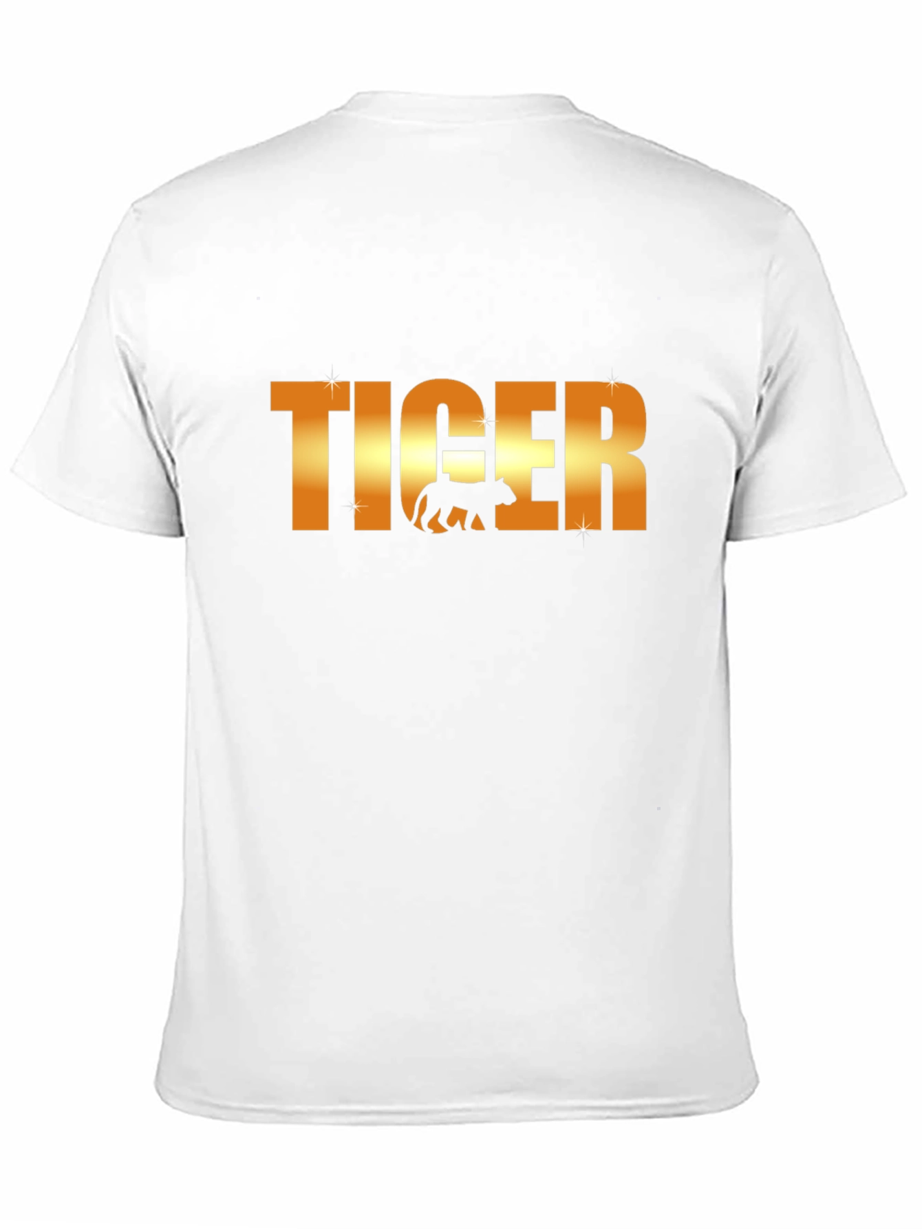 Tiger Graphic T-Shirt - Gold Text Design