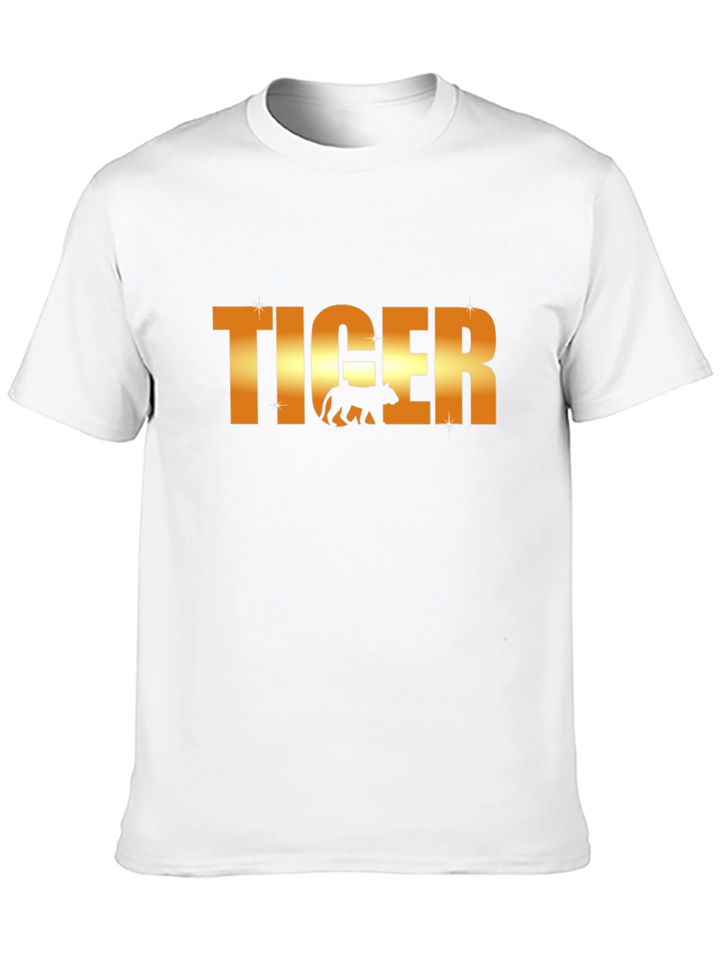 Tiger Graphic T-Shirt - Gold Text Design