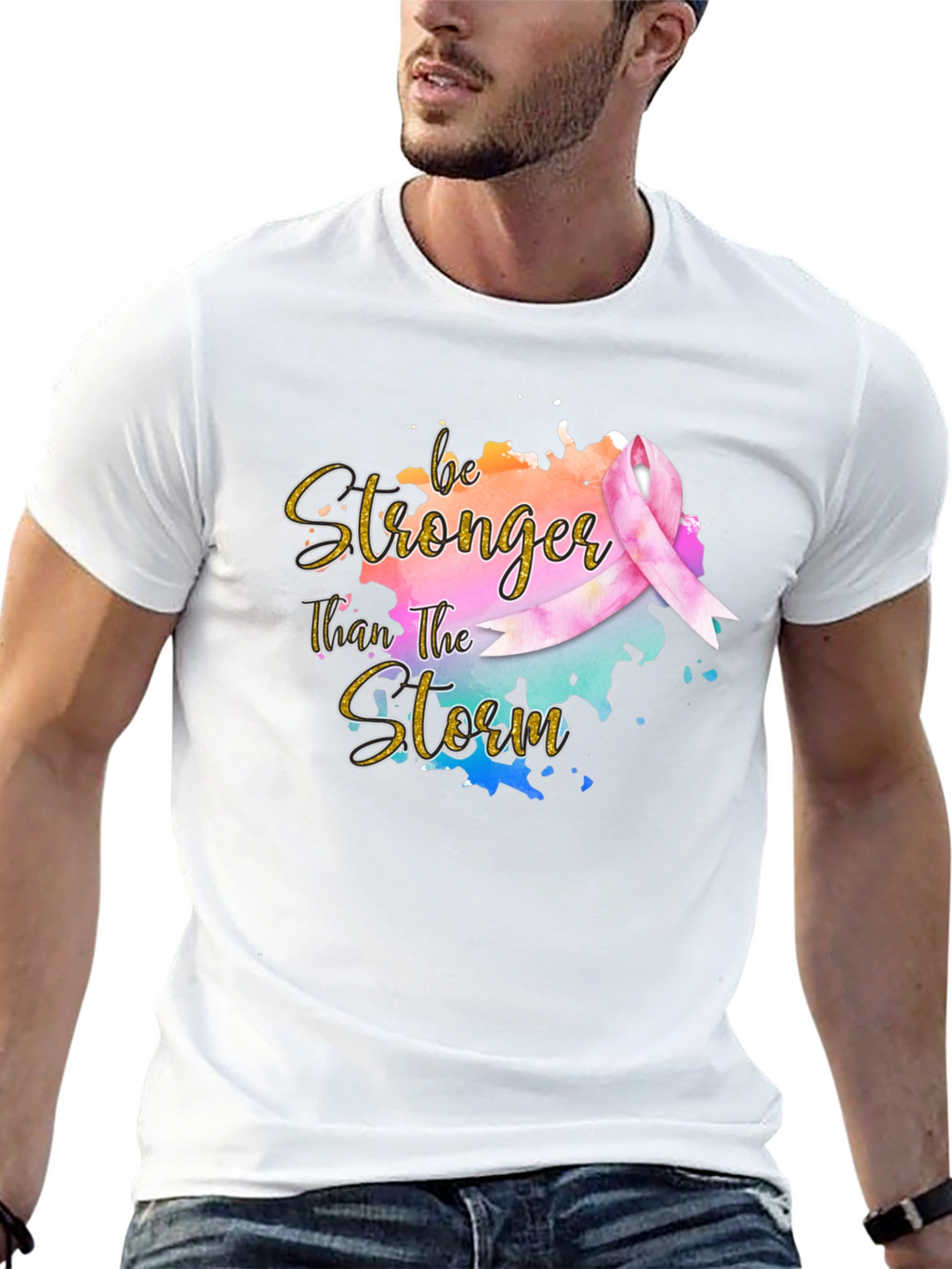 Be Stronger Than The Storm Ribbon T-Shirt
