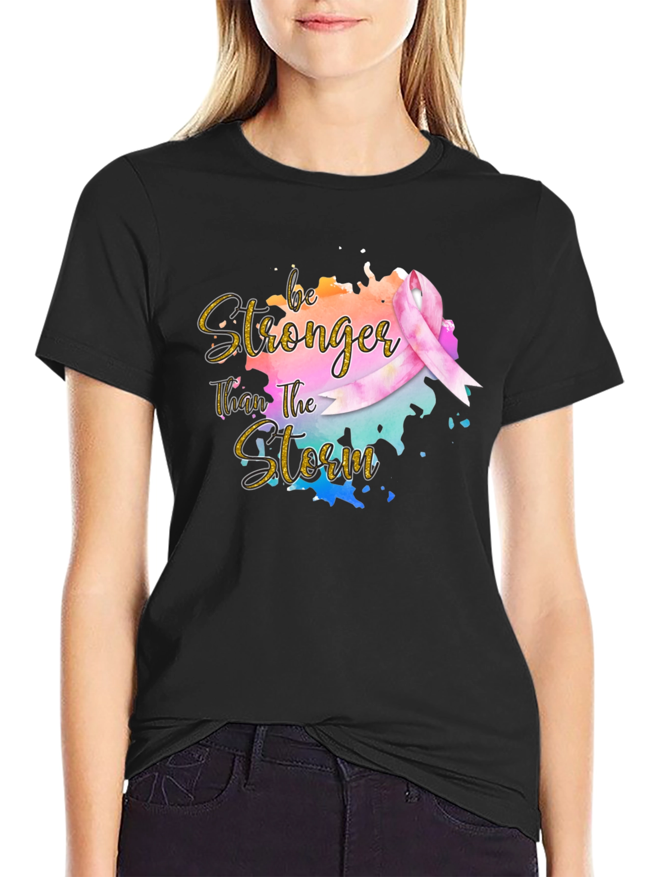 Be Stronger Than The Storm Ribbon T-Shirt