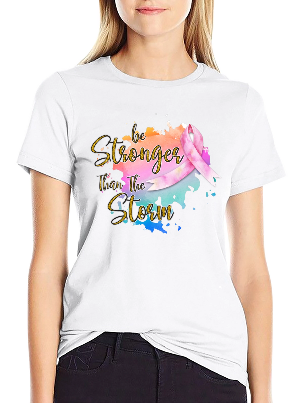 Be Stronger Than The Storm Ribbon T-Shirt