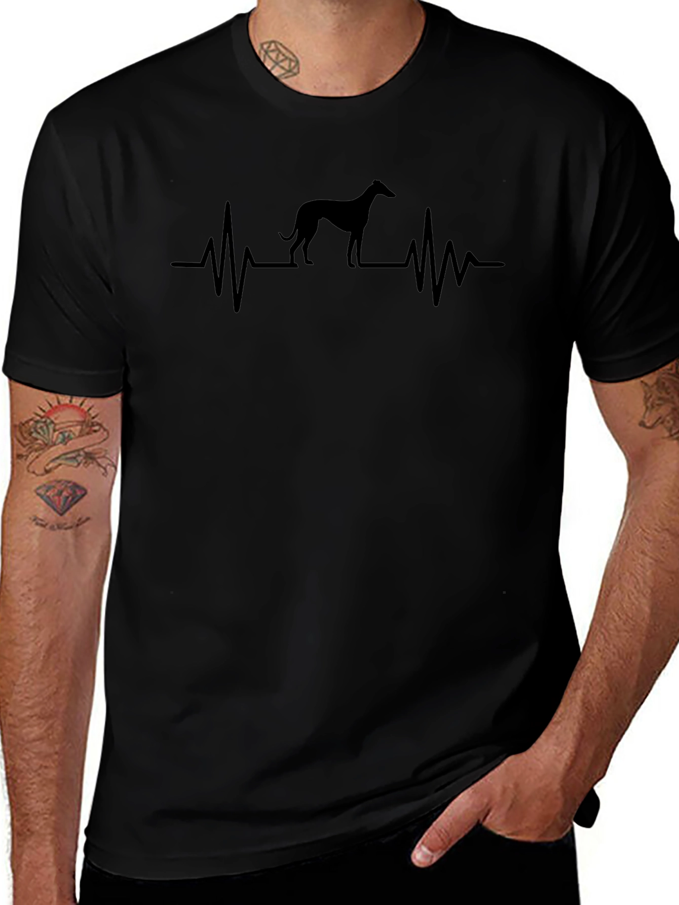 Greyhound Heartbeat T-Shirt - Dog Lover Tee
