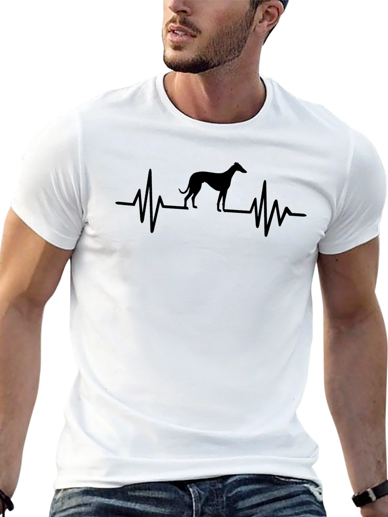 Greyhound Heartbeat T-Shirt - Dog Lover Tee