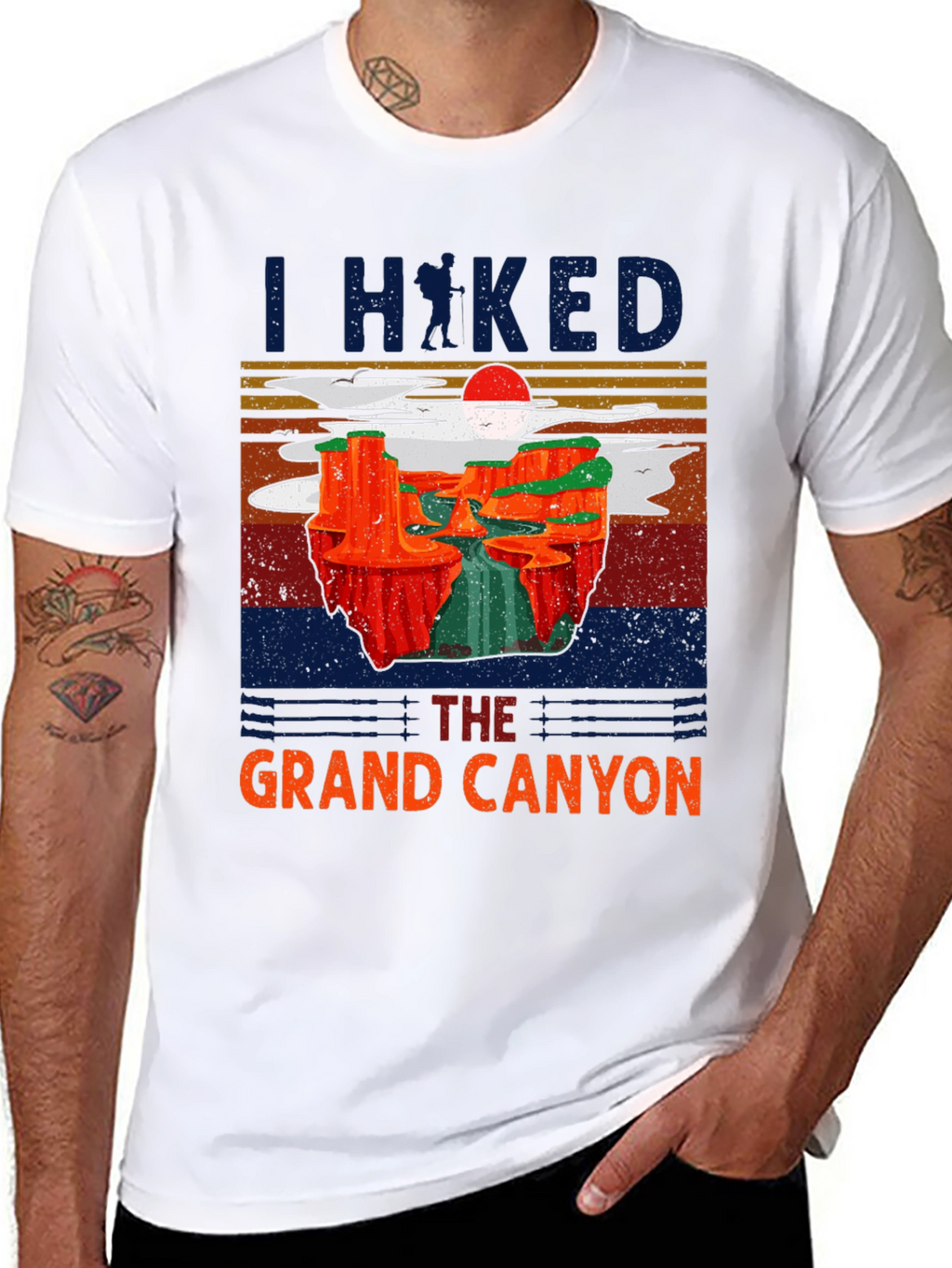 Grand Canyon Hiker T-Shirt | Retro Style