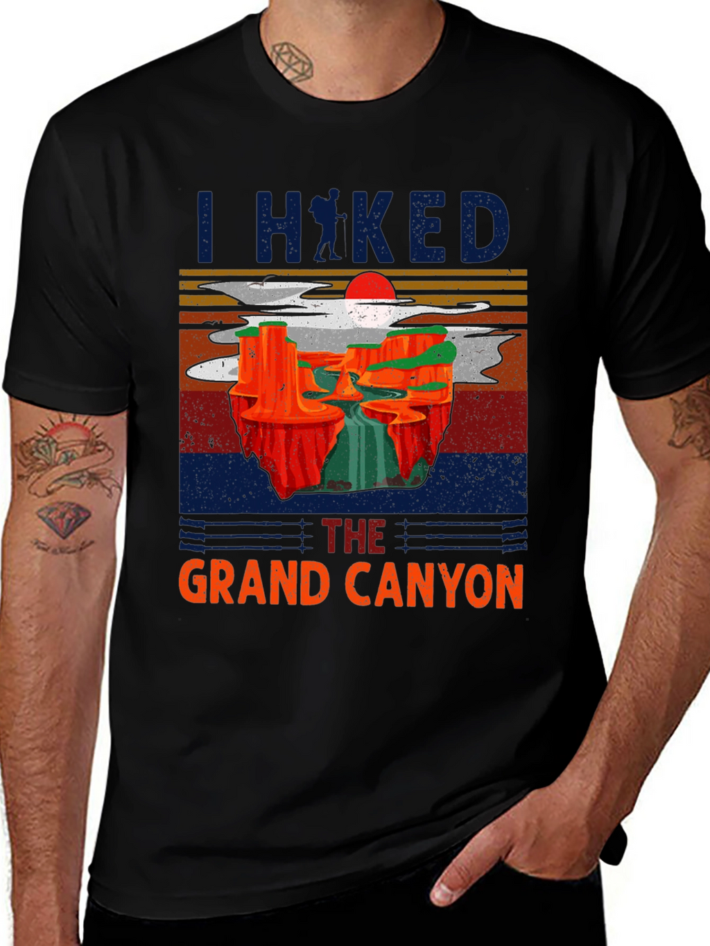 Grand Canyon Hiker T-Shirt | Retro Style