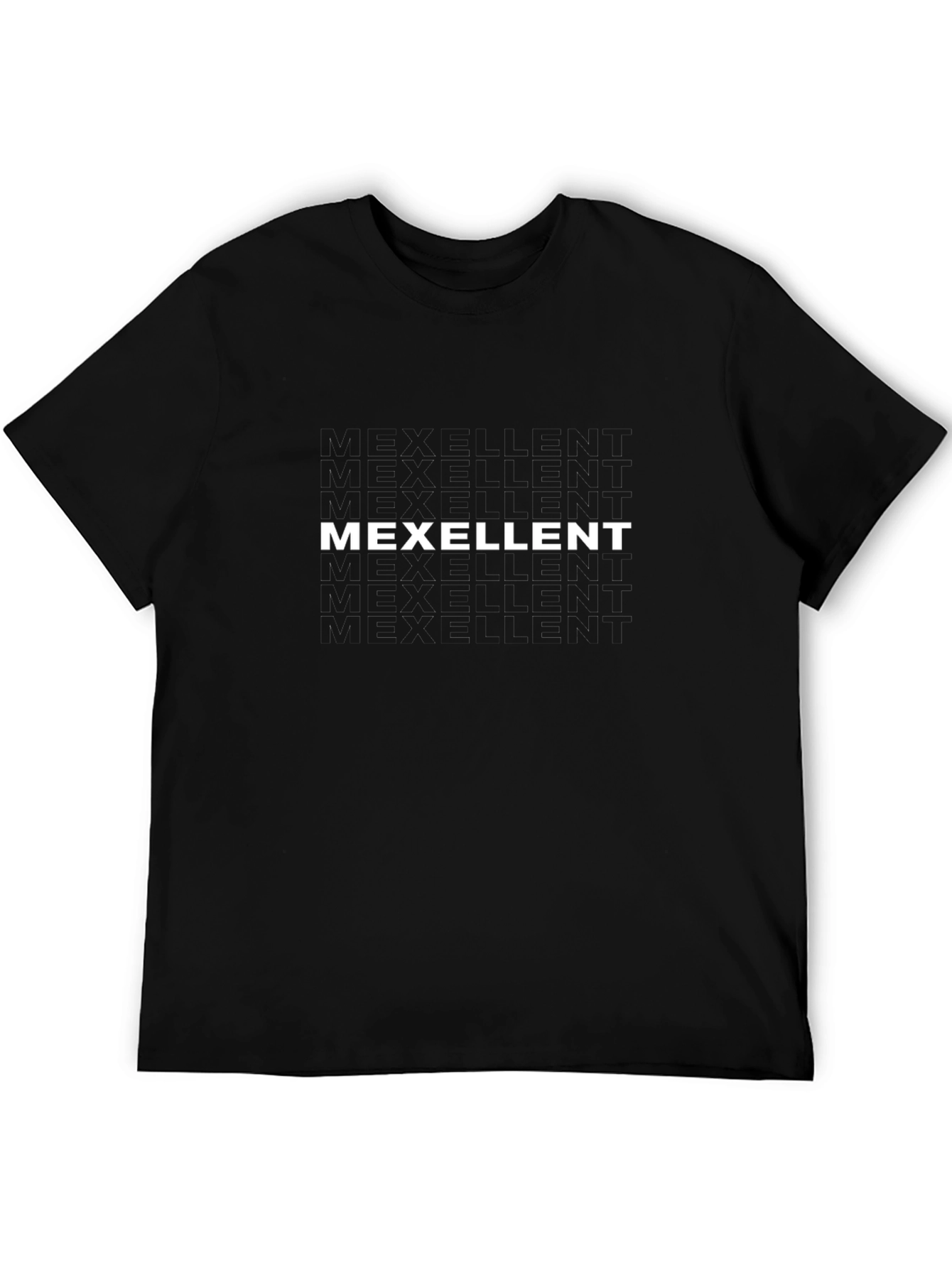 MEXCELLENT Black Graphic T-Shirt