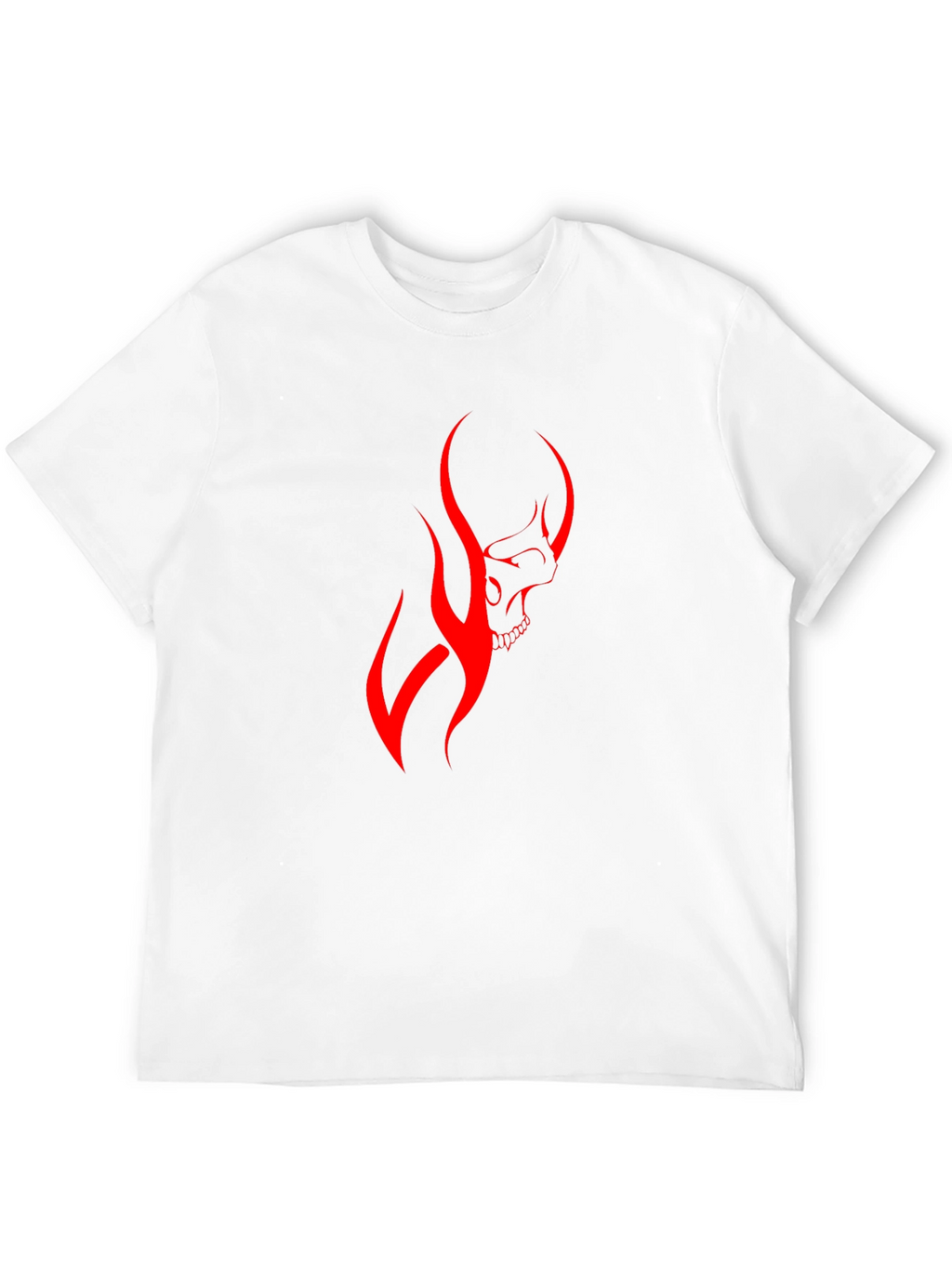 Mens Black T-Shirt with Red Skull Graphic
