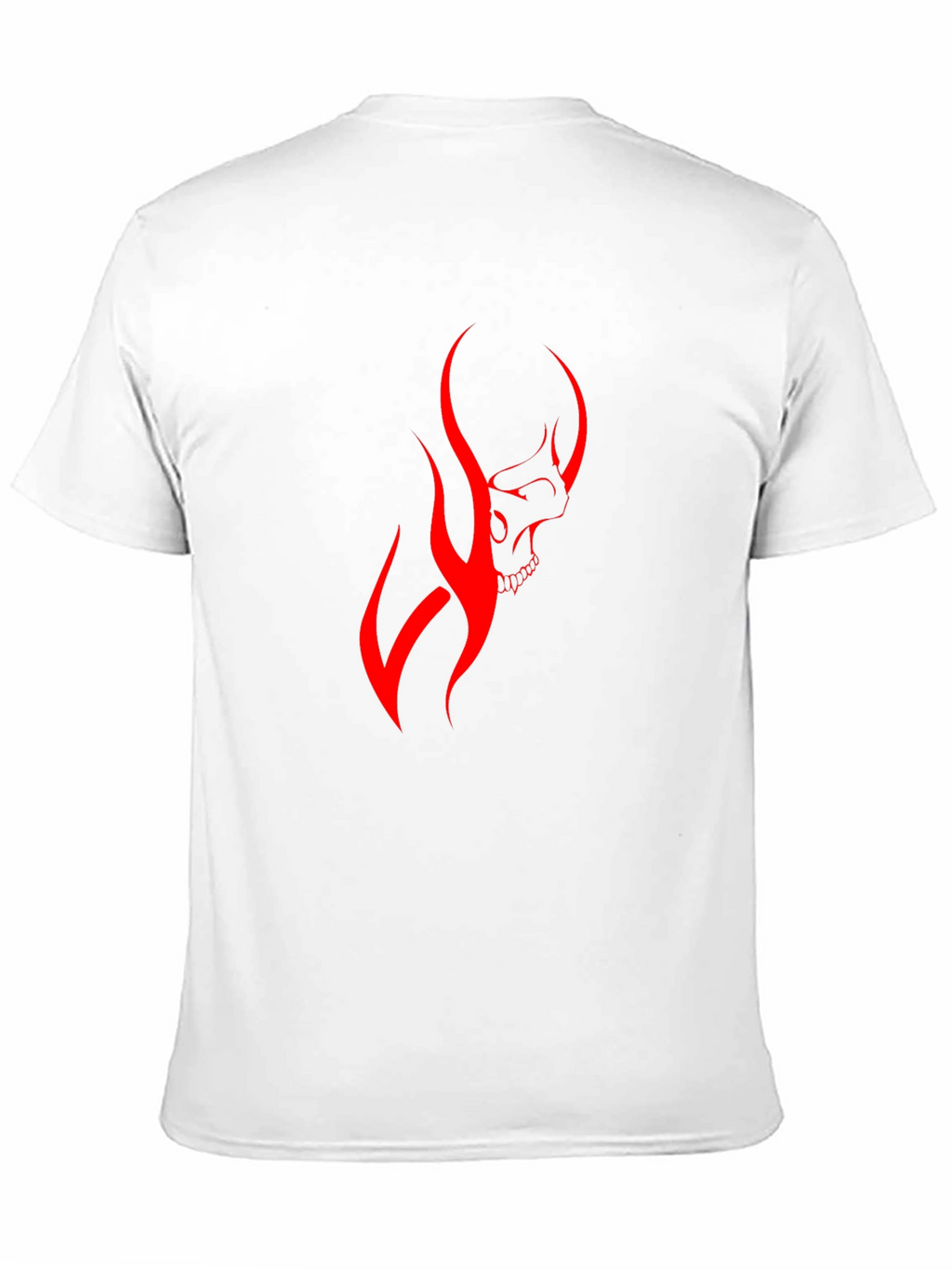 Mens Black T-Shirt with Red Skull Graphic