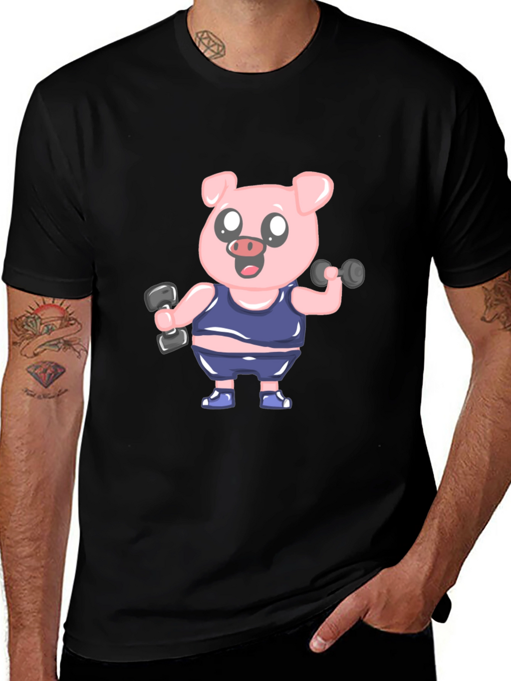 Weightlifting Pig T-Shirt