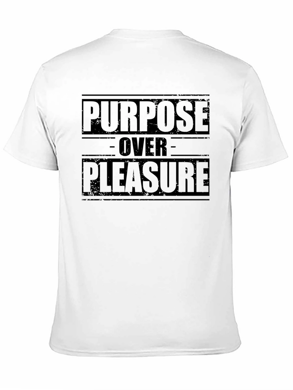 Purpose Over Pleasure Graphic Tee - Motivational Black T-Shirt