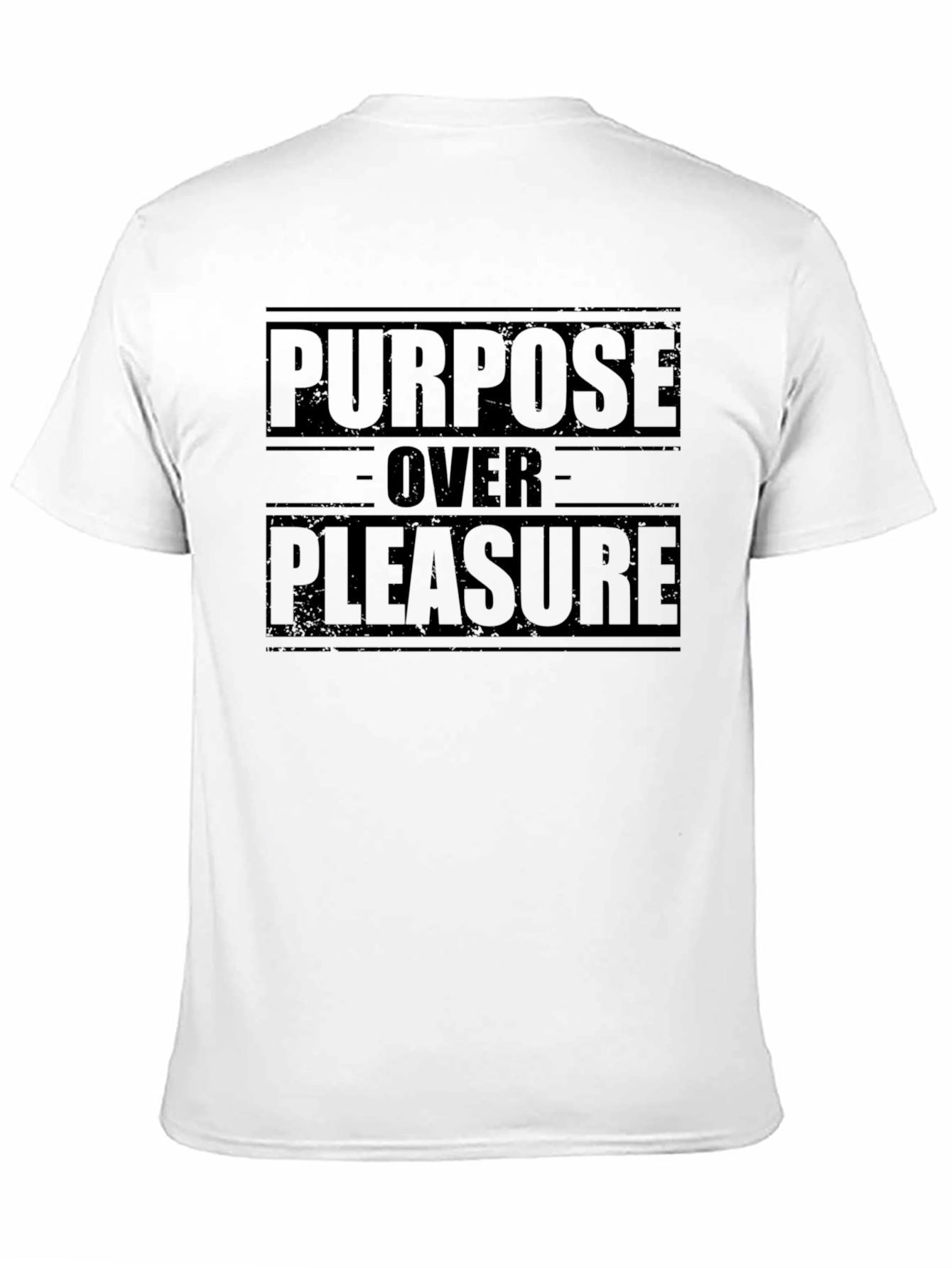 Purpose Over Pleasure Graphic Tee - Motivational Black T-Shirt