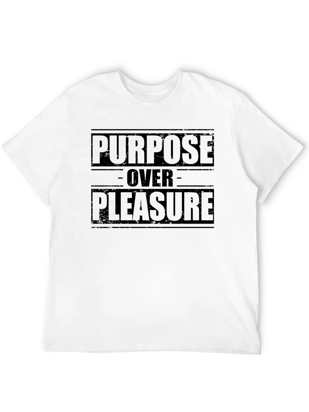 Purpose Over Pleasure Graphic Tee - Motivational Black T-Shirt