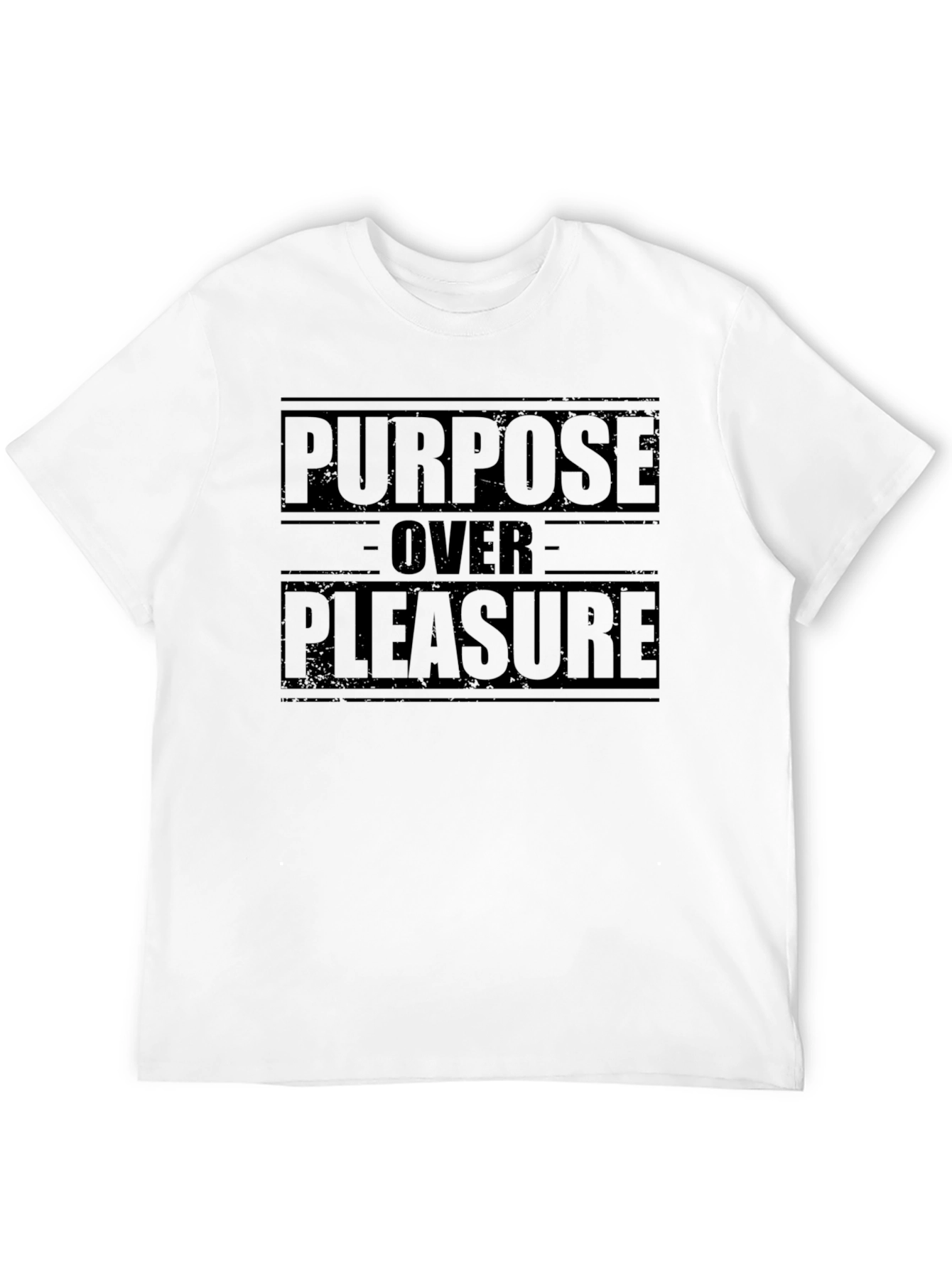 Purpose Over Pleasure Graphic Tee - Motivational Black T-Shirt