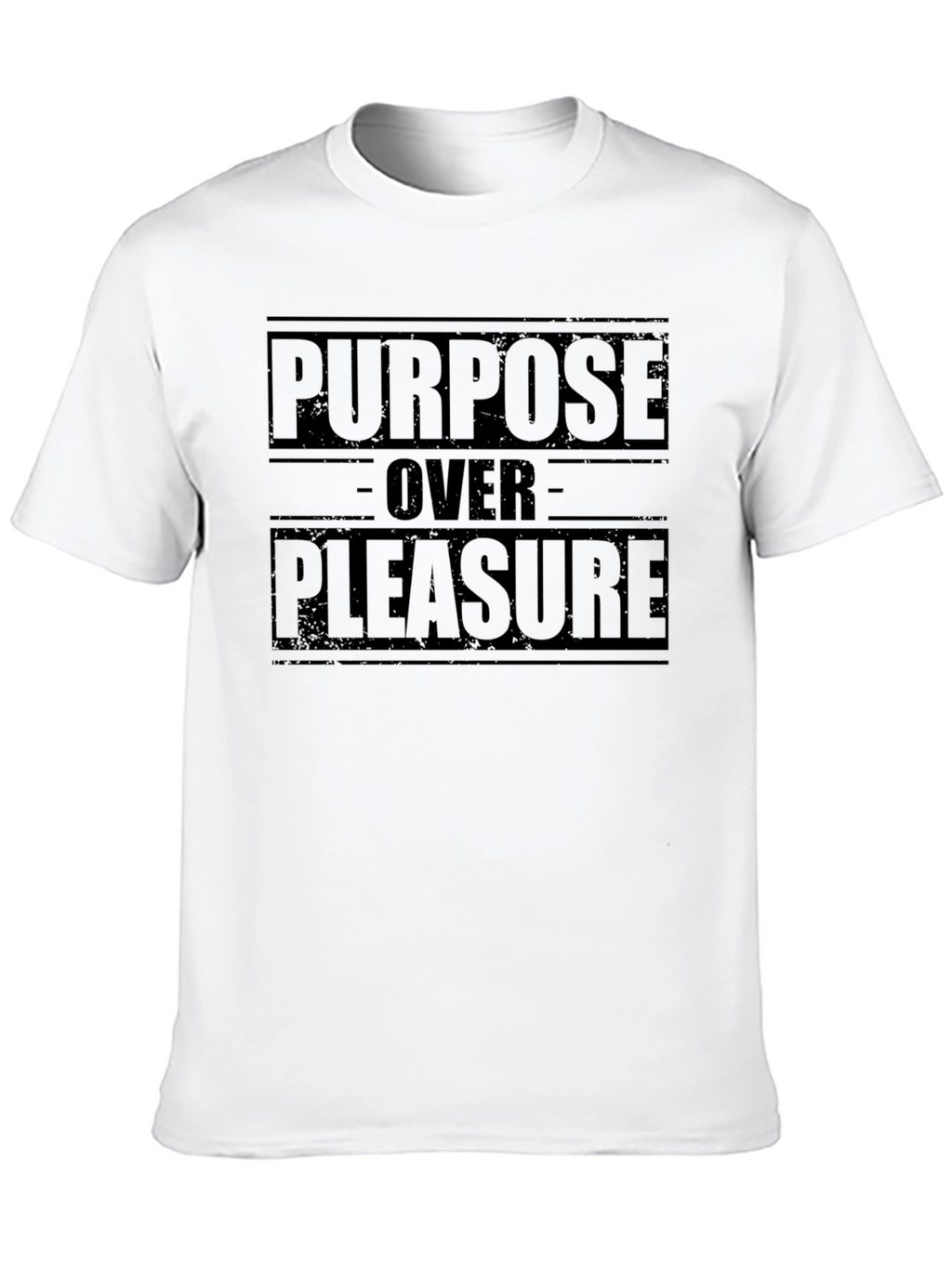 Purpose Over Pleasure Graphic Tee - Motivational Black T-Shirt
