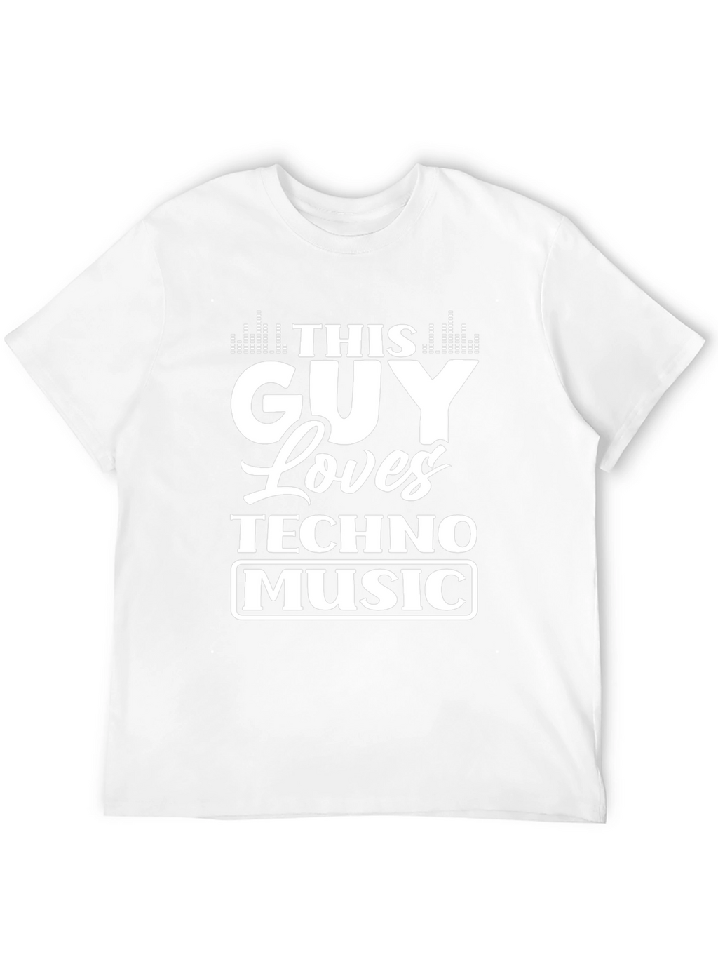 This Guy Loves Techno Music T-Shirt - Black