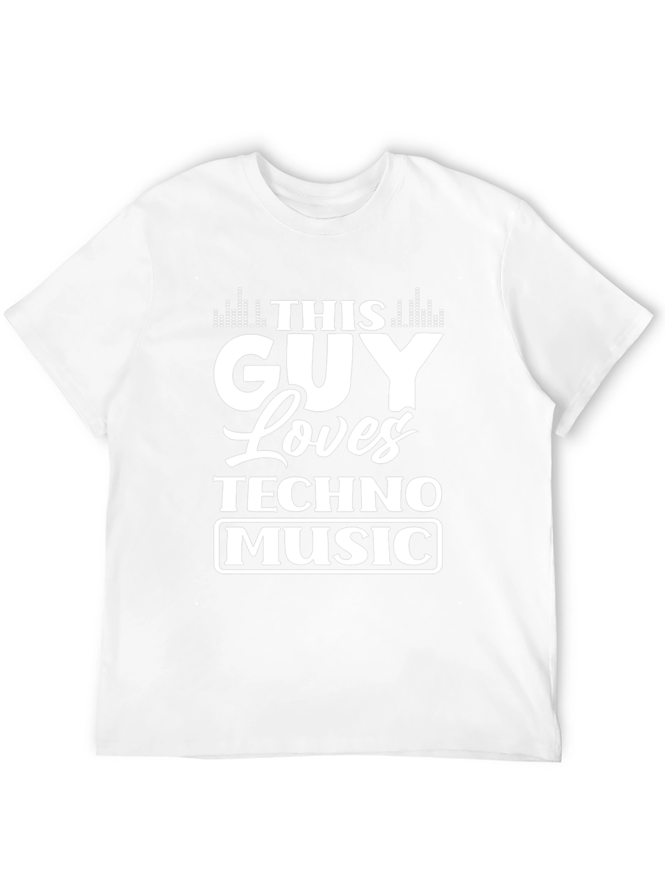This Guy Loves Techno Music T-Shirt - Black