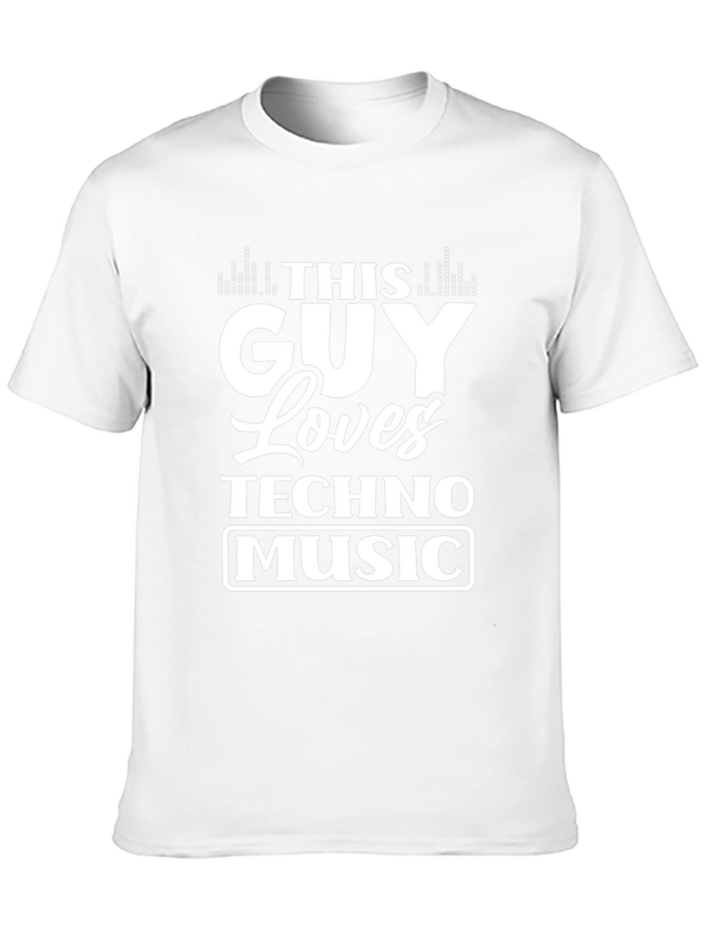 This Guy Loves Techno Music T-Shirt - Black