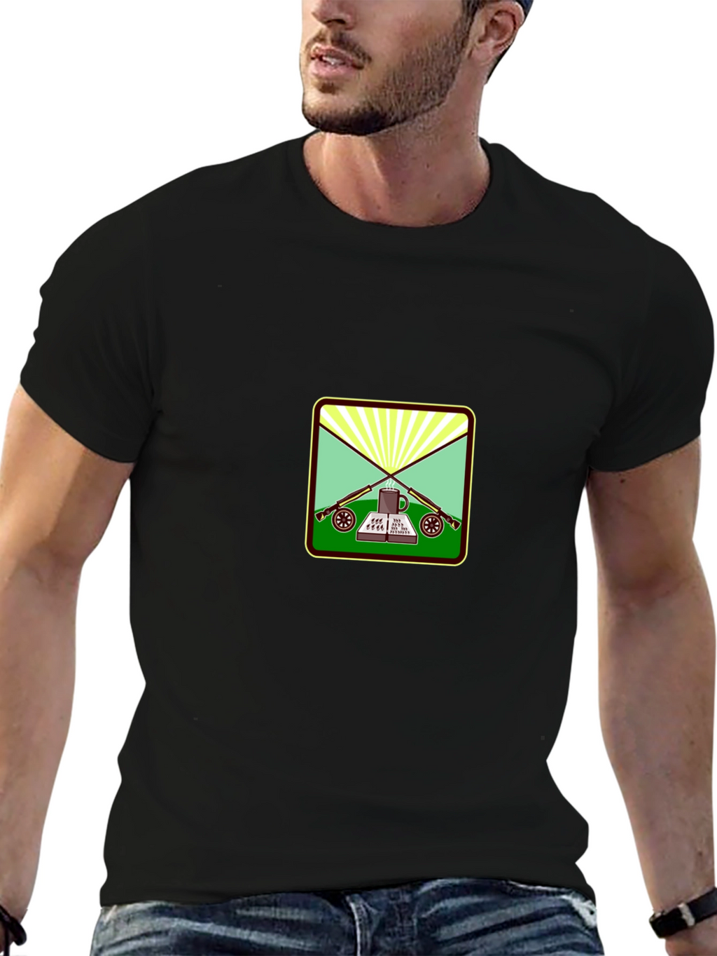 Rifles Book and Coffee T-Shirt