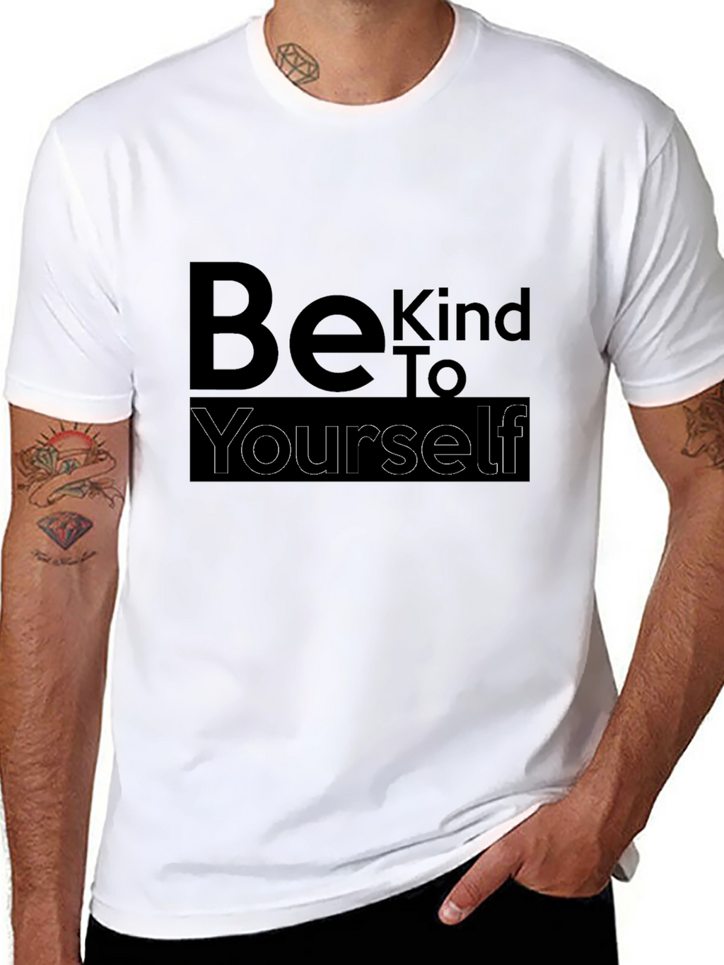 Be Kind to Yourself Black Graphic Tee