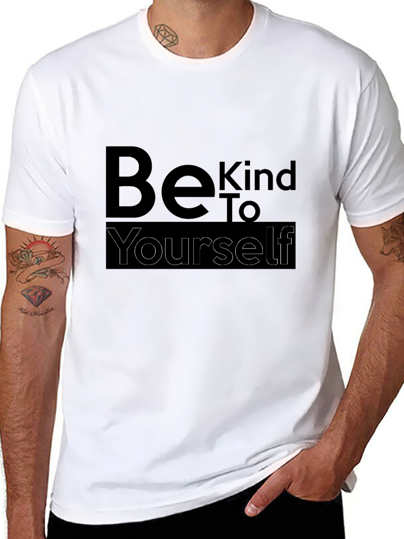 Be Kind to Yourself Black Graphic Tee