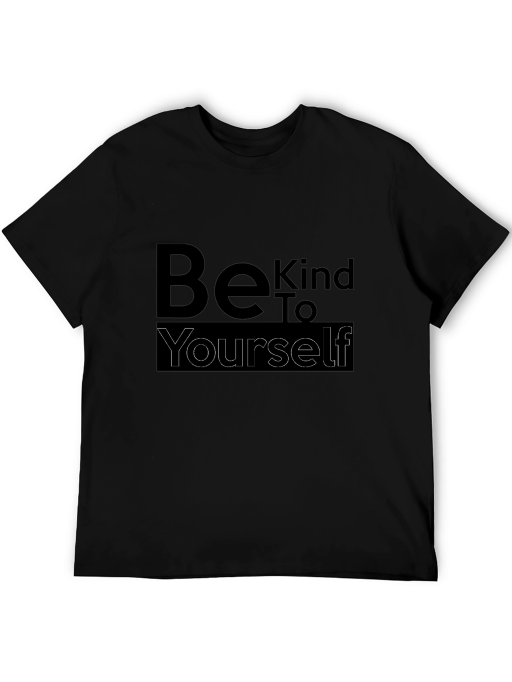 Be Kind to Yourself Black Graphic Tee