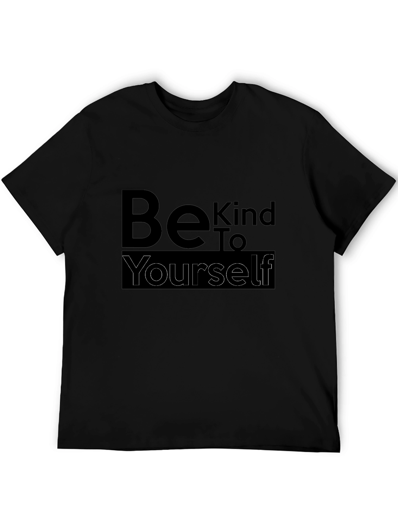 Be Kind to Yourself Black Graphic Tee
